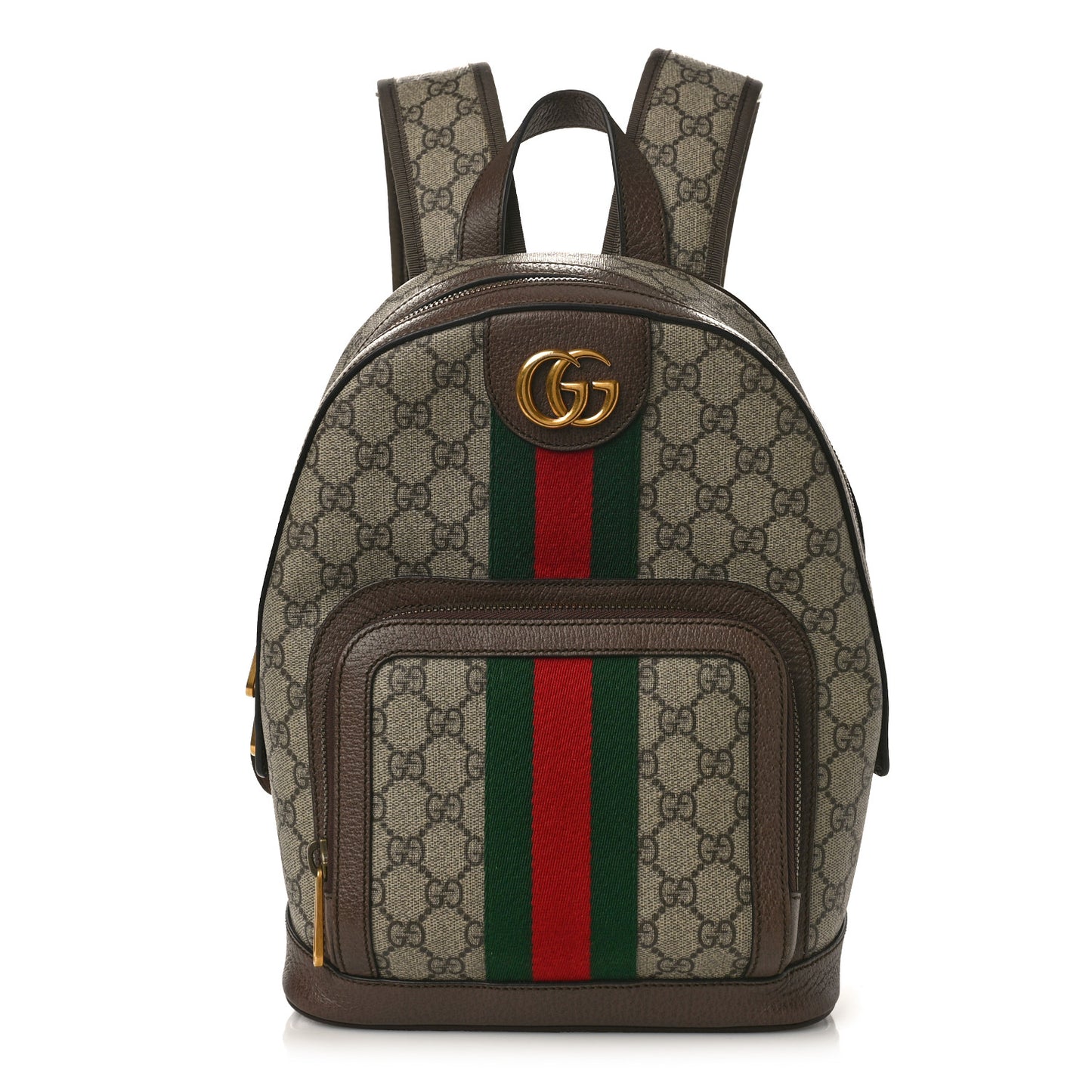 GG Supreme Monogram Calfskin Web Small Ophidia Day Backpack Beige Ebony New Acero