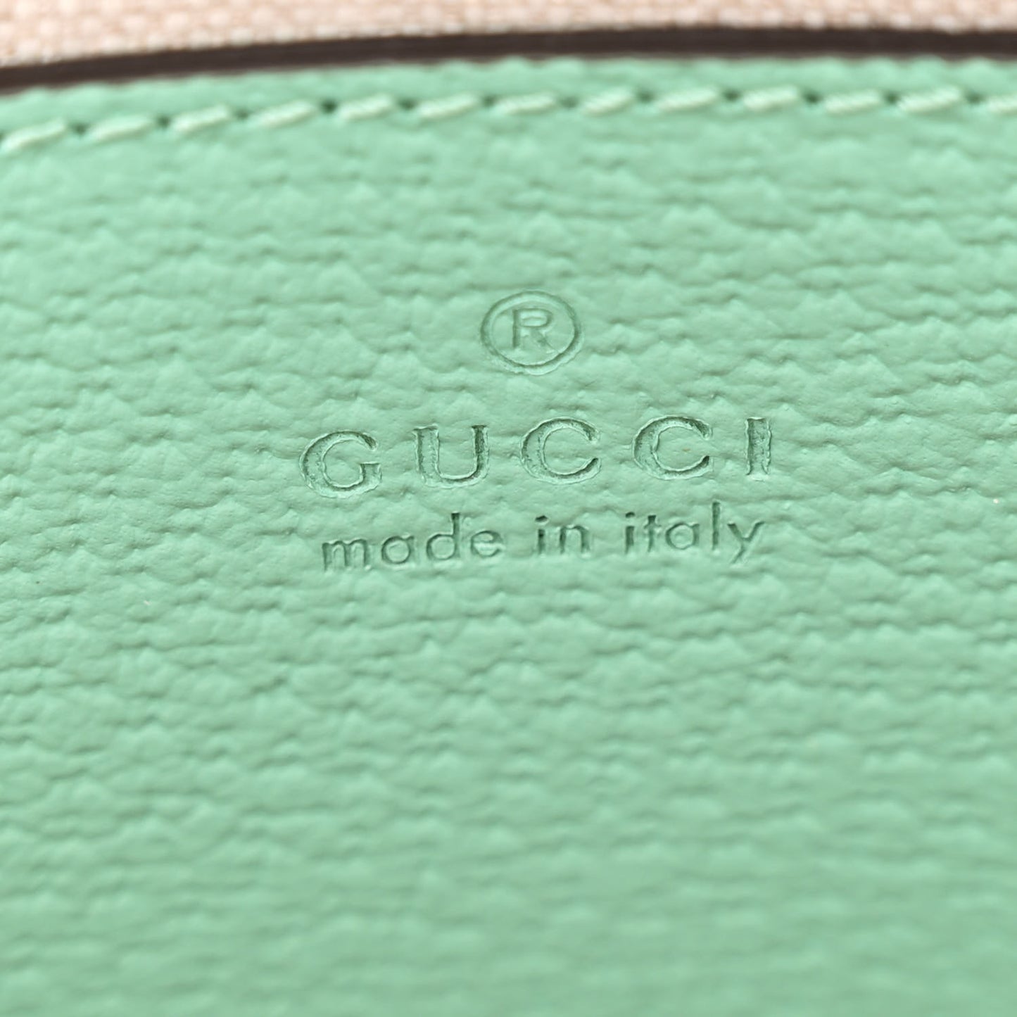 Monogram Jumbo GG Textured Dollar Calfskin Small Ophidia Dome Shoulder Bag Beige Pepperlight Mint