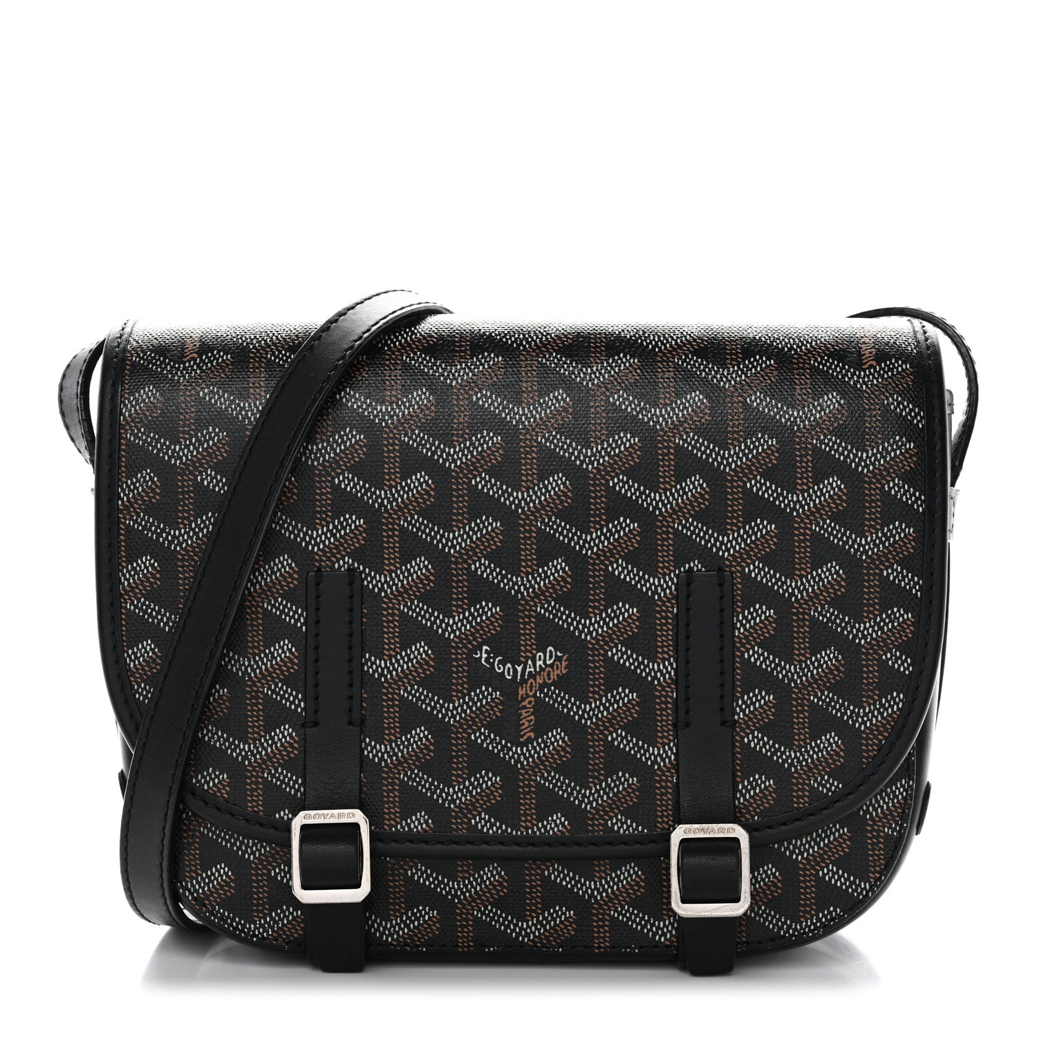 Goyard Goyardine Belvedere PM Messenger Bag Black 1822694