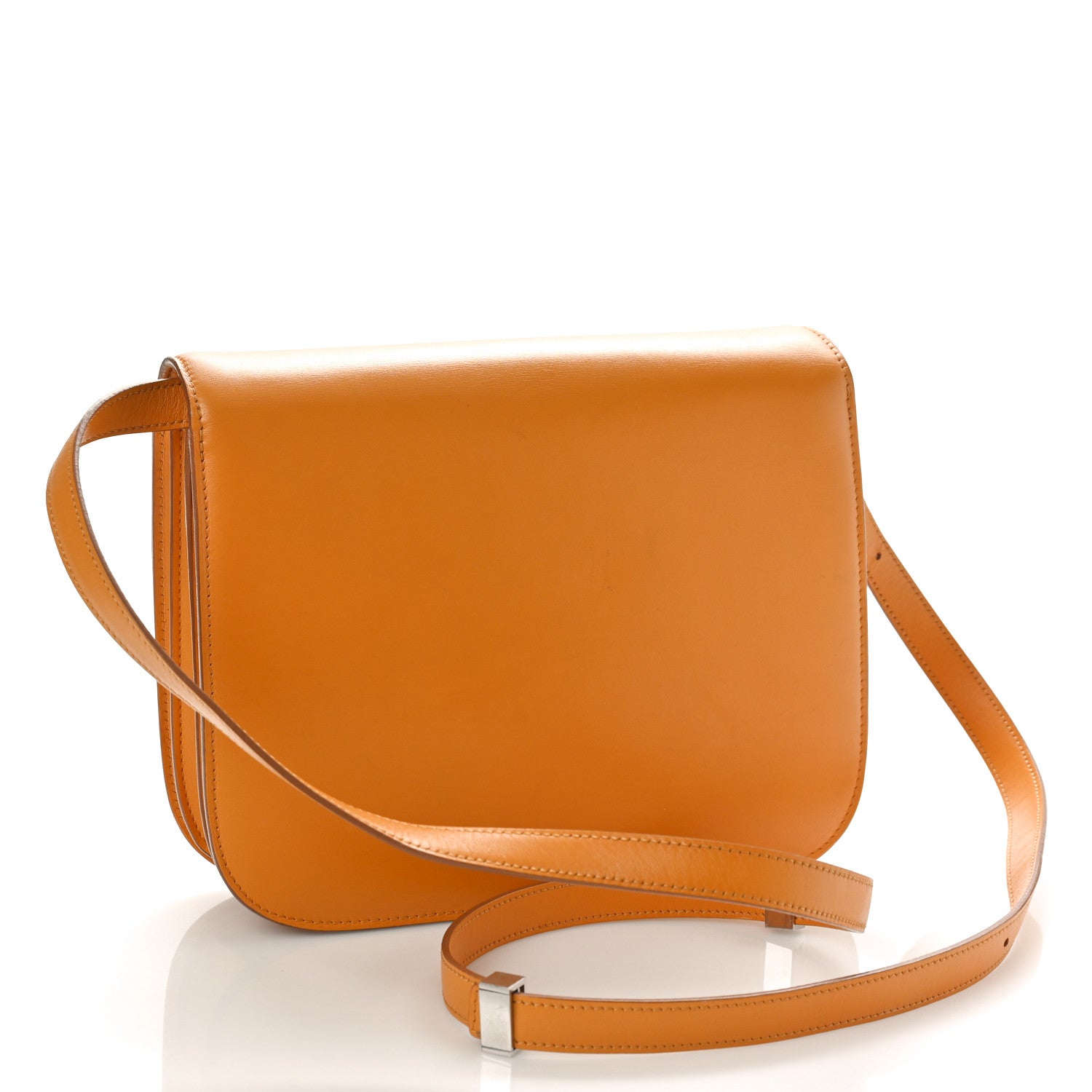 Celine Smooth Calfskin Medium Classic Box Flap Bag Daffodil 2 of 10