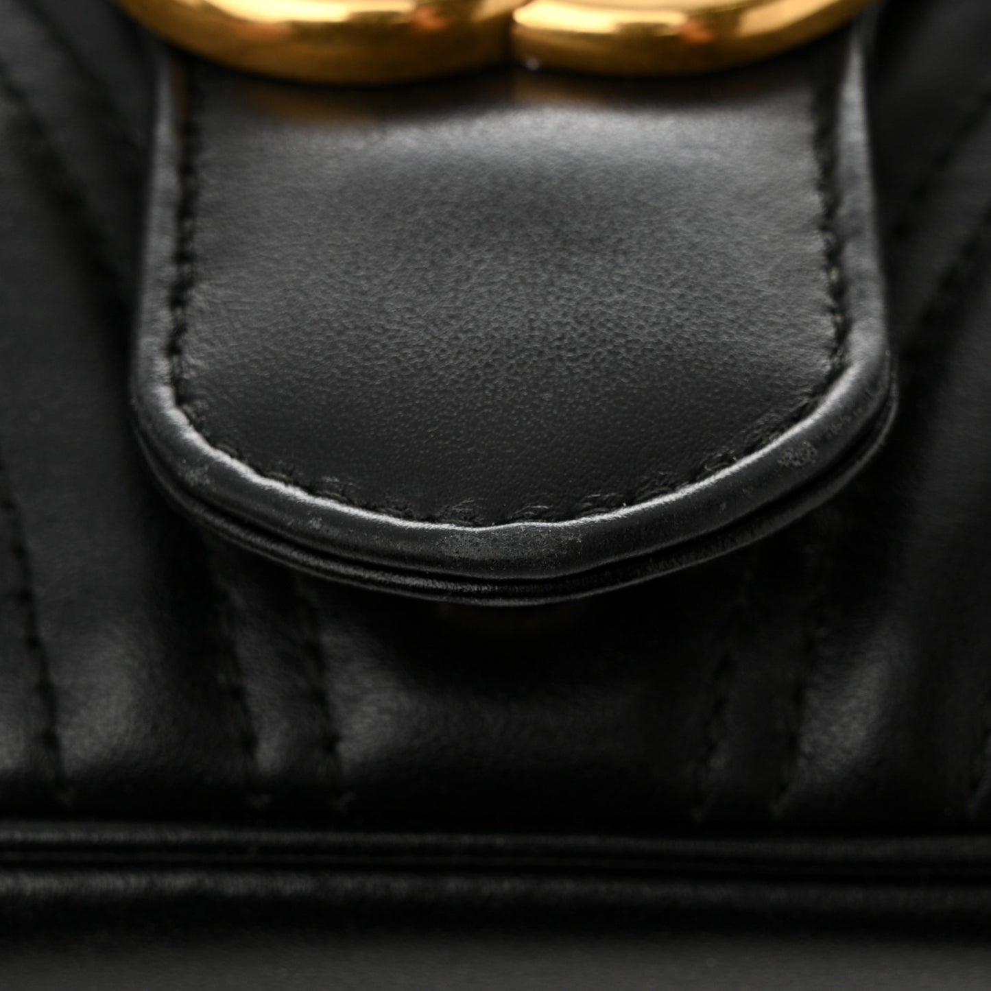 Calfskin Matelasse Small GG Marmont Shoulder Bag Black