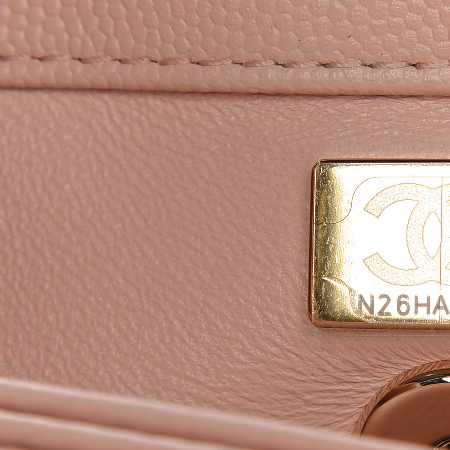 Caviar Quilted Mini Coco Handle Flap Light Pink