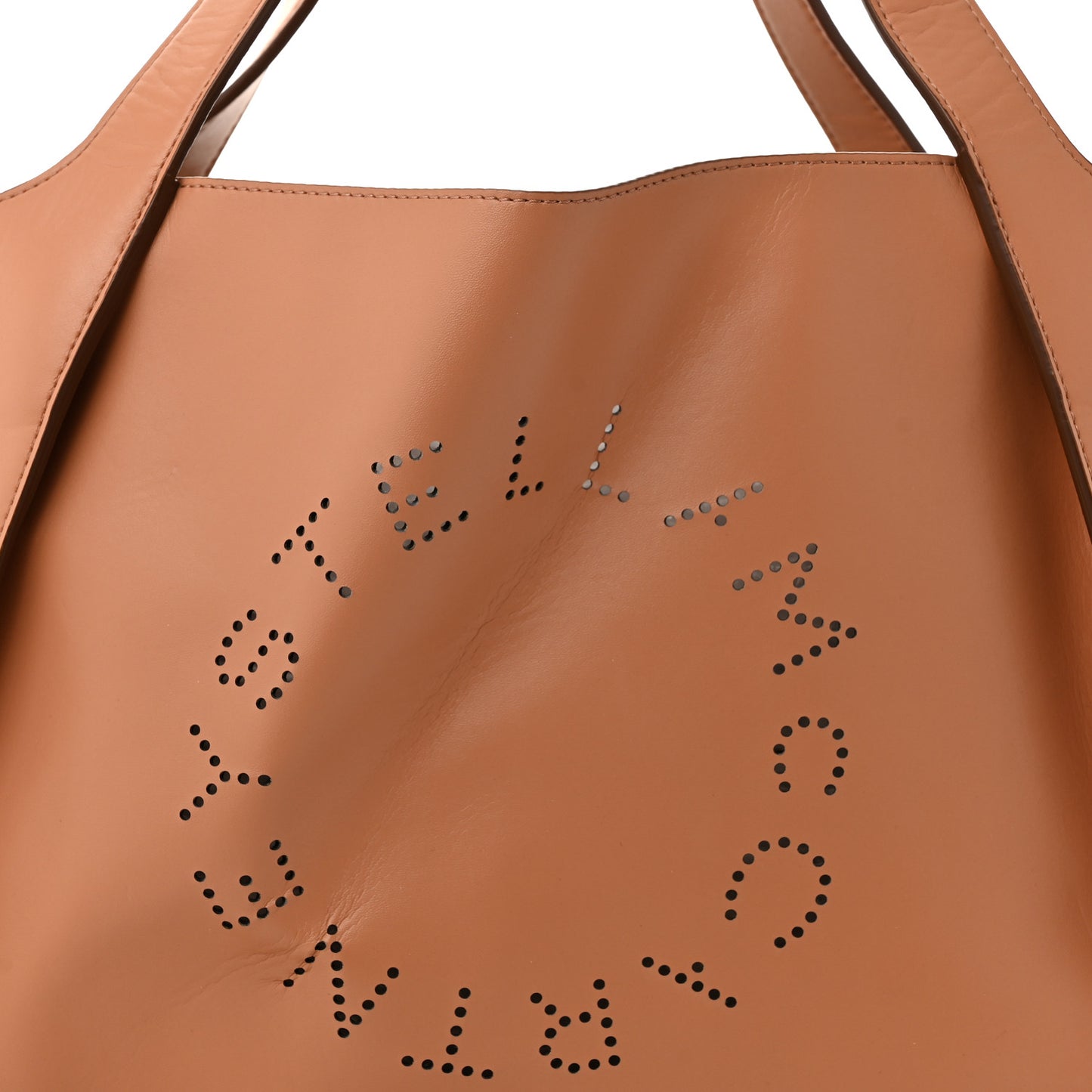 Eco Alter Nappa East West Perforated Tote Camel