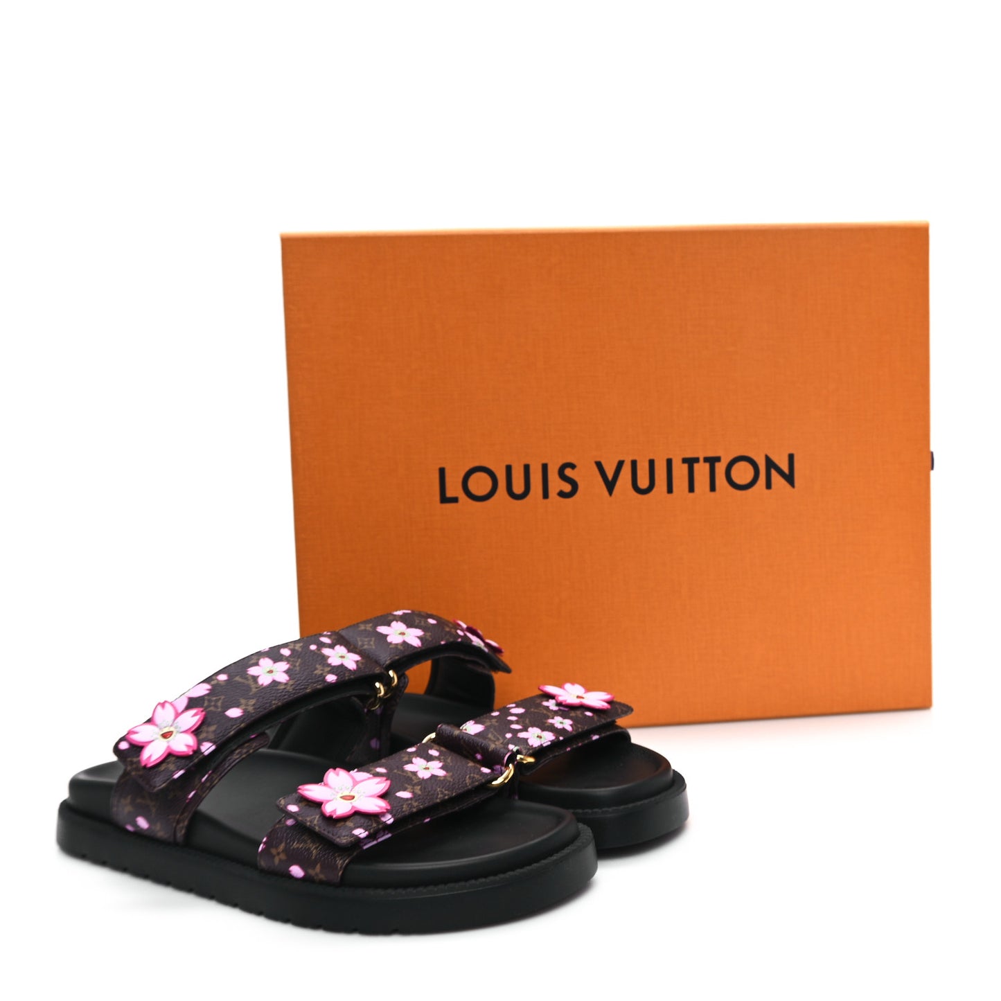 LV X TM Monogram LV Sunset Flat Comfort Mule 37 Sakura Brown