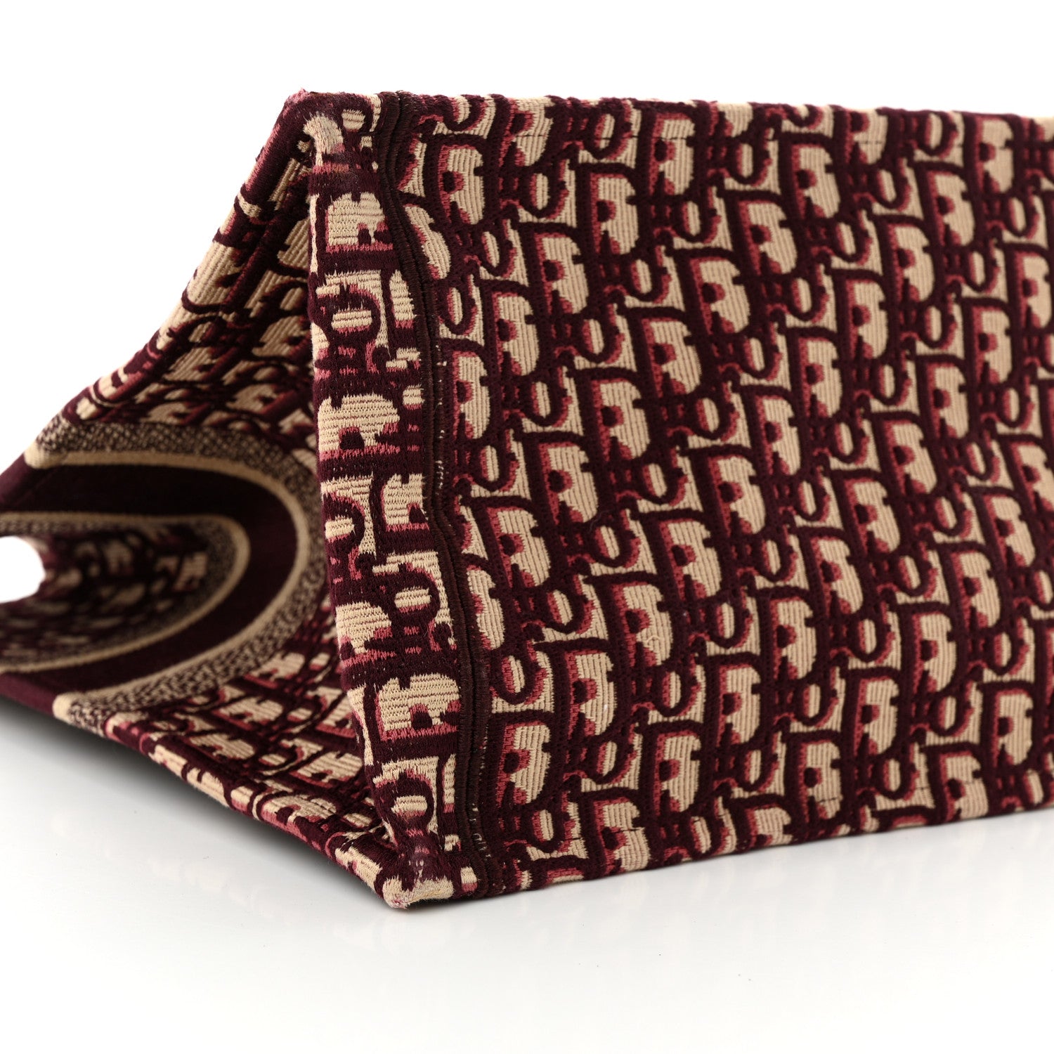 Christian Dior CHRISTIAN DIOR Oblique Large Book Tote Burgundy Multicolor 9 of 10