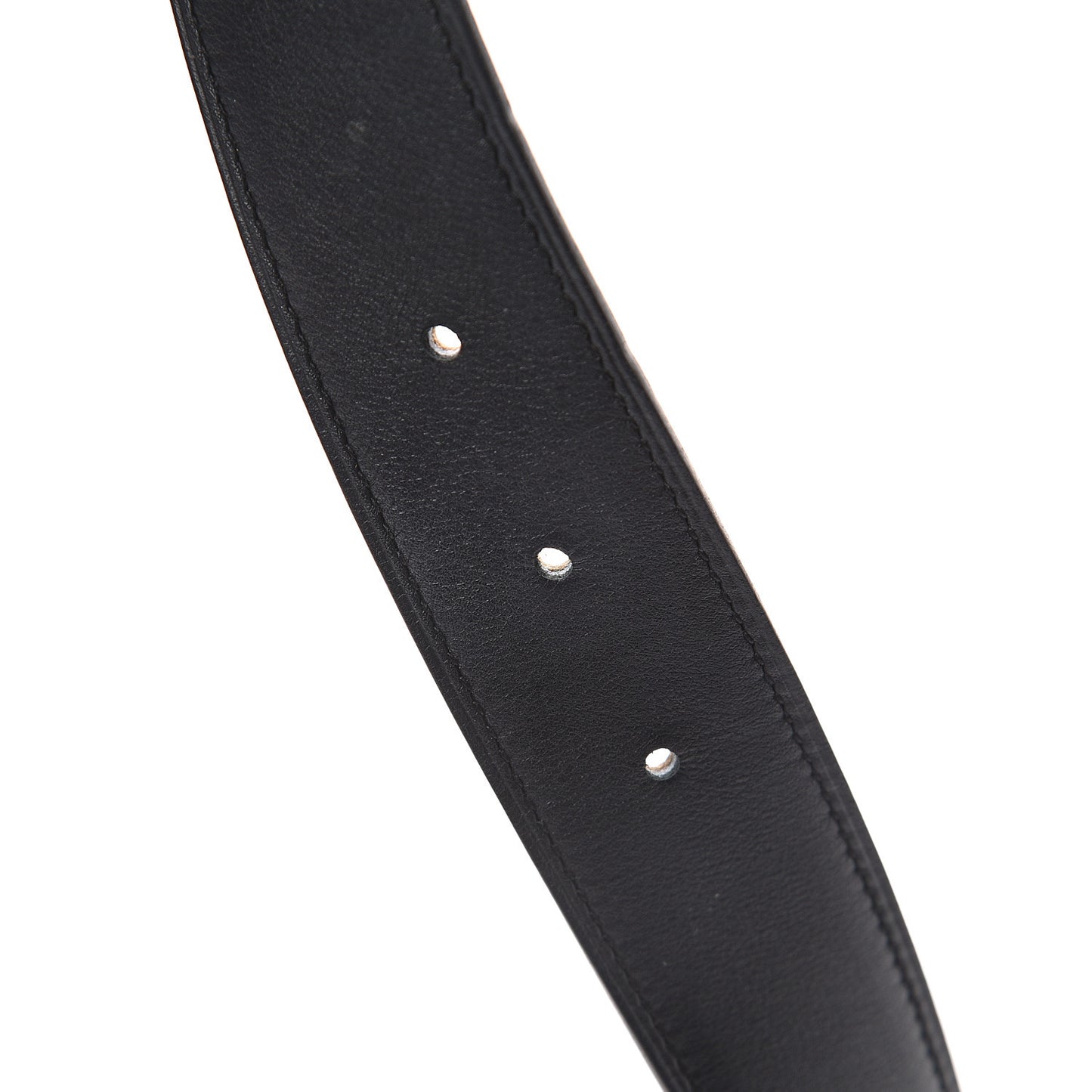 Epsom Swift Strie 32mm H Belt 80 Black Gold