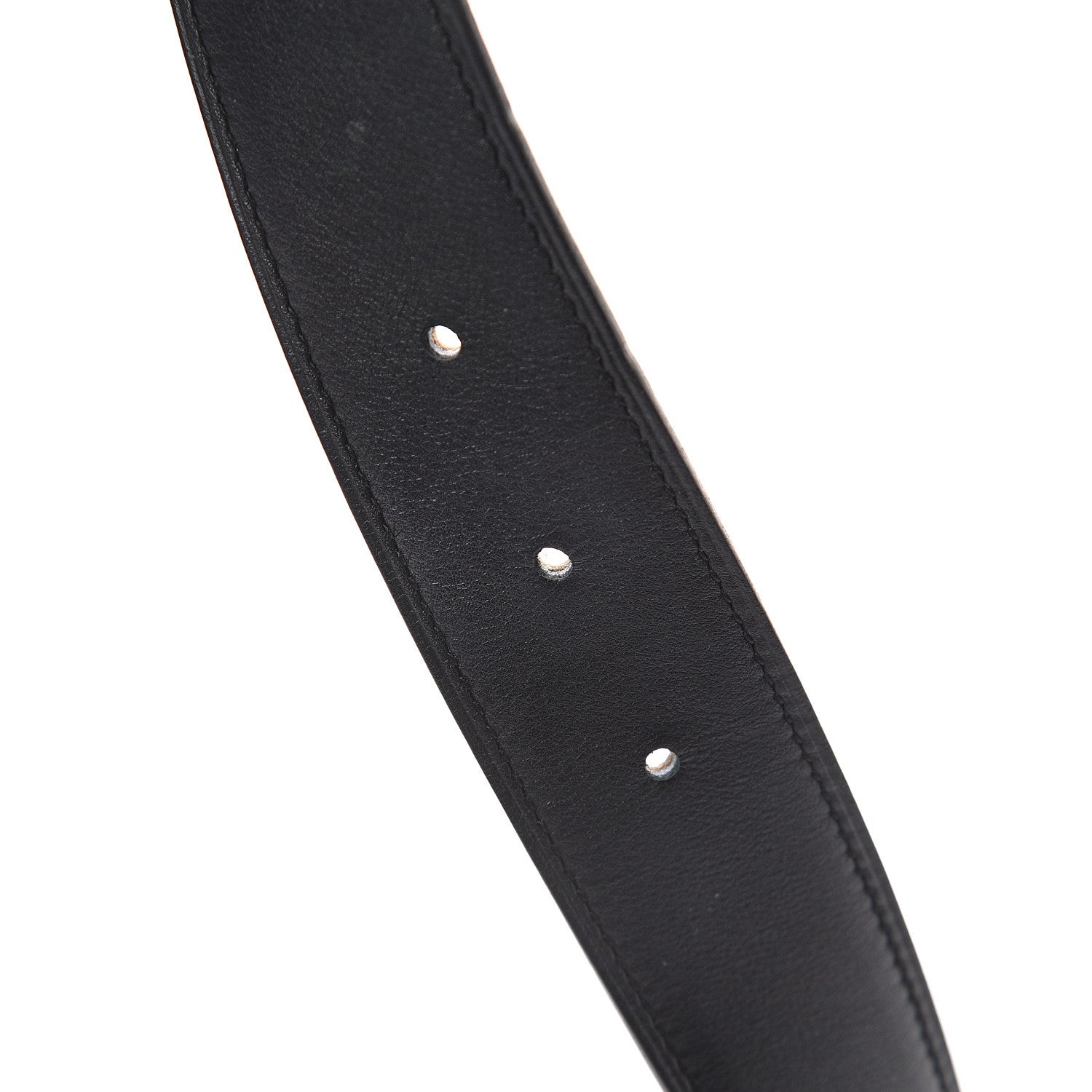 Hermes Epsom Swift Strie 32mm H Belt 80 Black Gold 5 of 5