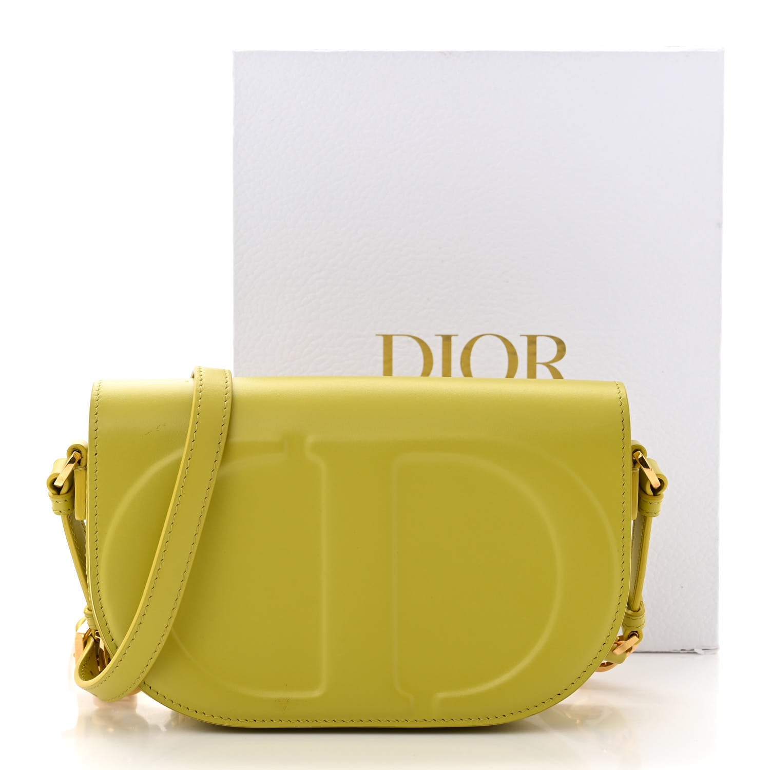 Christian Dior Calfskin CD Signature Flap Crossbody Lime 12 of 12