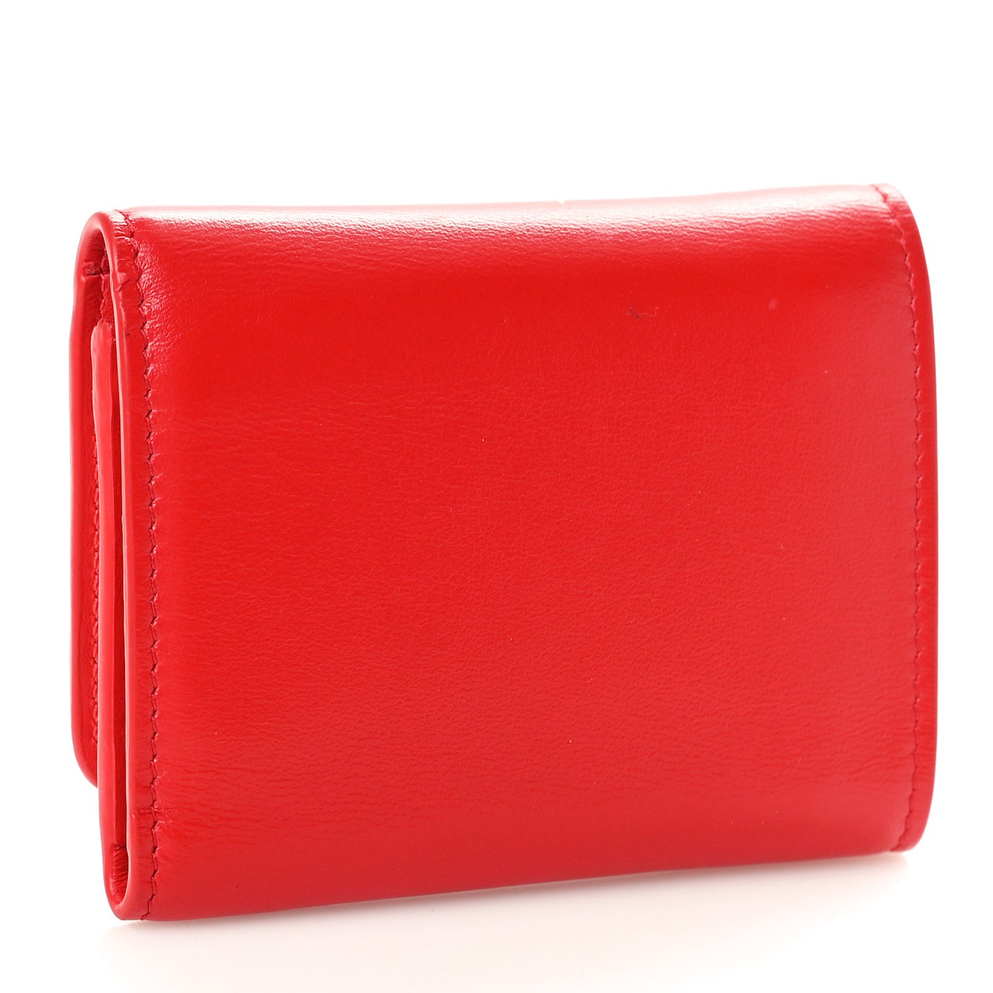 Calfskin Script Mini Loubigaga Wallet Red