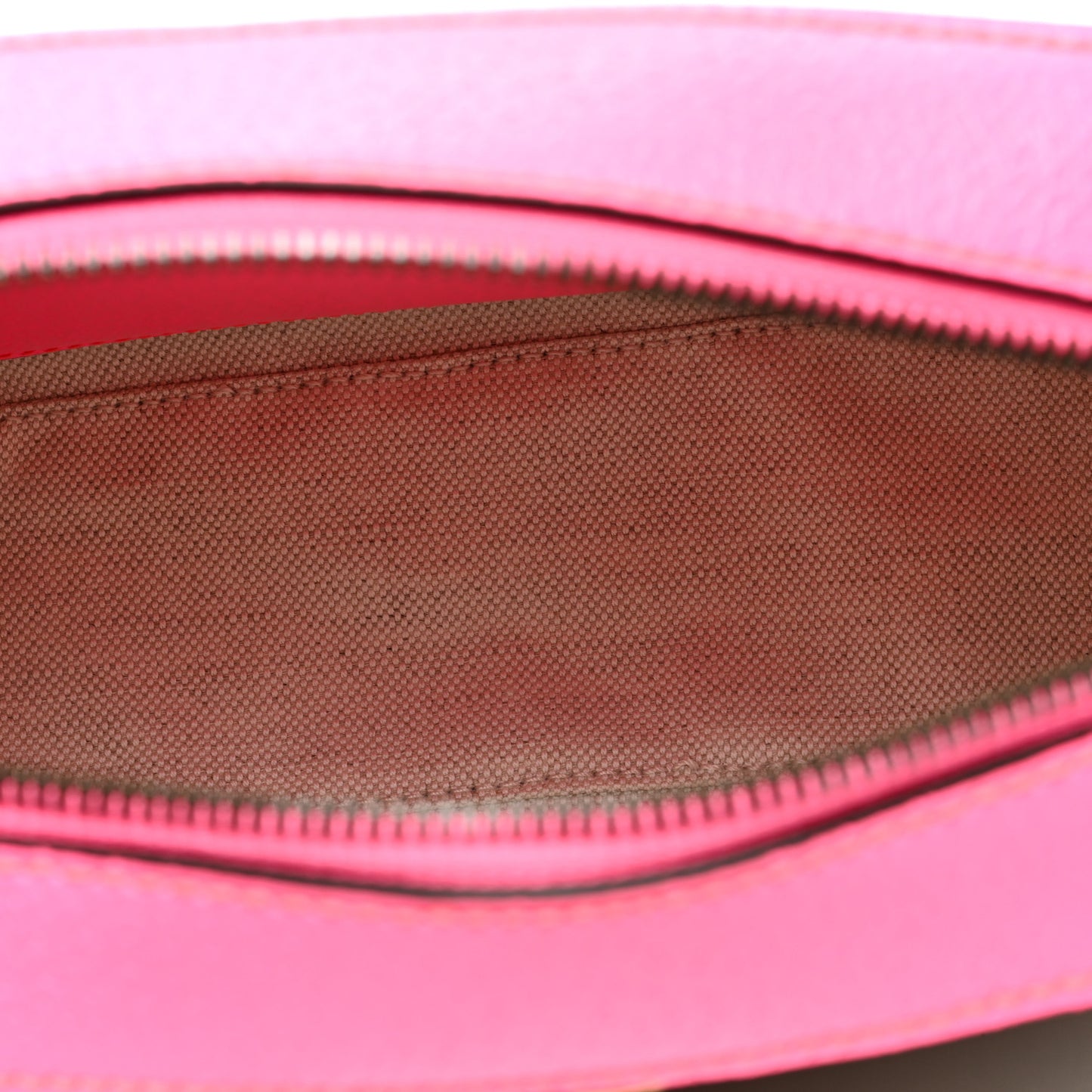 GG Supreme Monogram Textured Dollar Calfskin Web Ophidia Small Crossbody Bag Beige Ebony Fuchsia