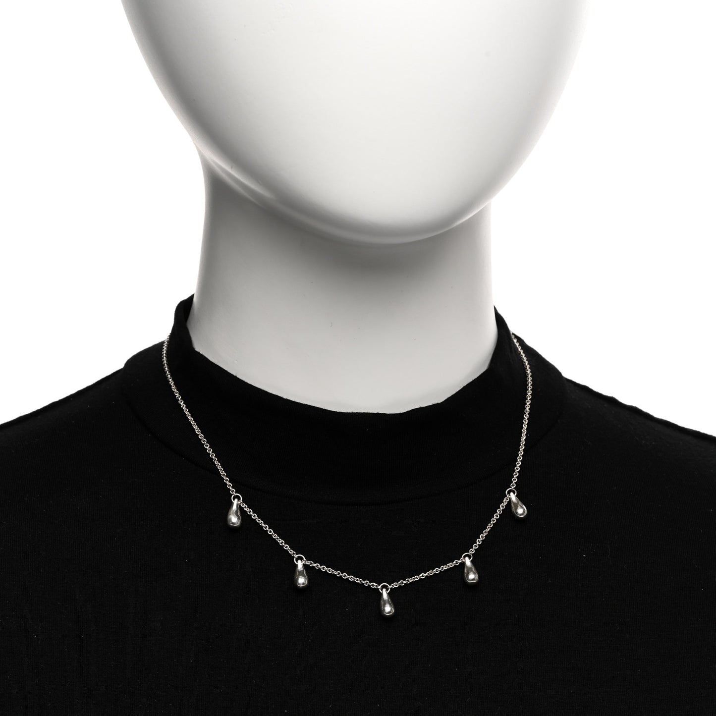 Sterling Silver Elsa Peretti Teardrops Necklace