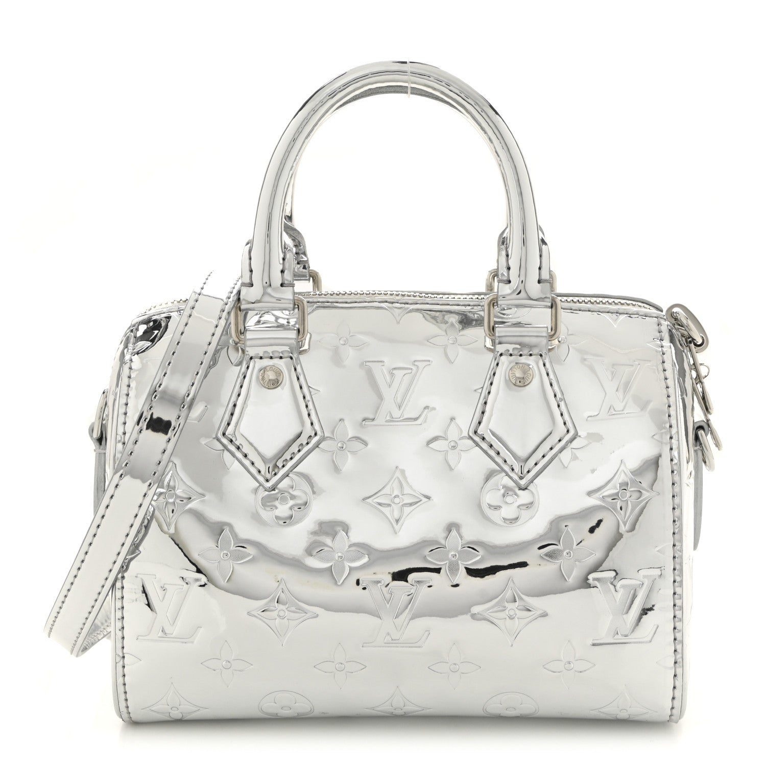 Louis Vuitton Monogram Miroir Speedy Bandouliere 20 Silver 1756714