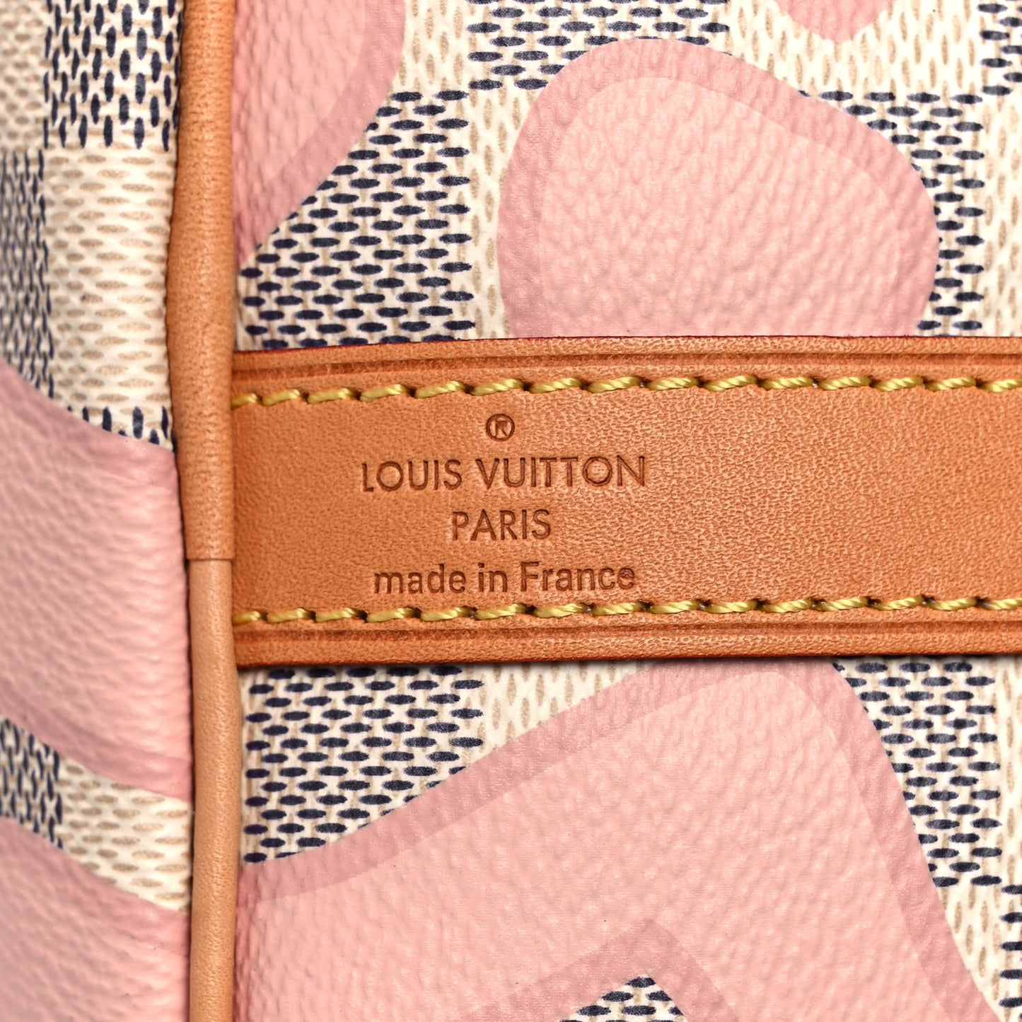 Damier Azur Tahitienne Speedy Bandouliere 30 Rose Ballerine