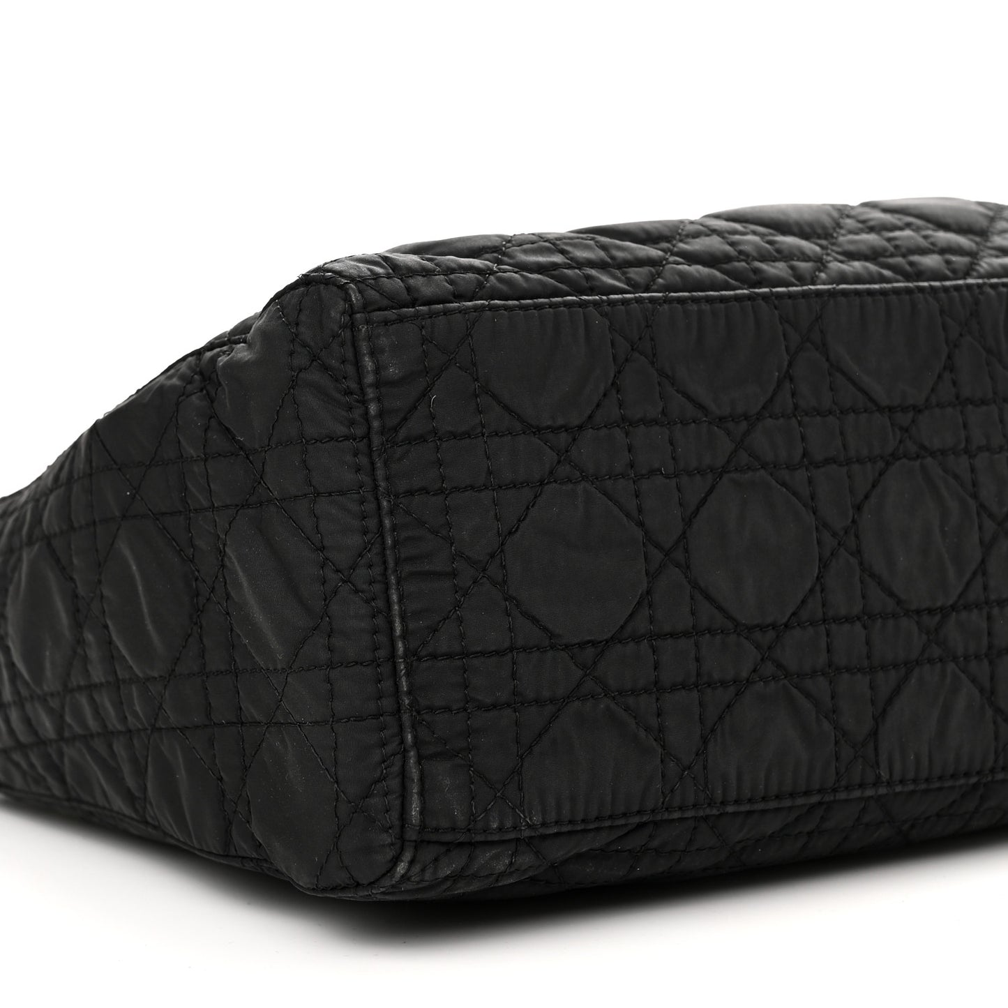 Nylon Cannage Medium Lady Dior Black