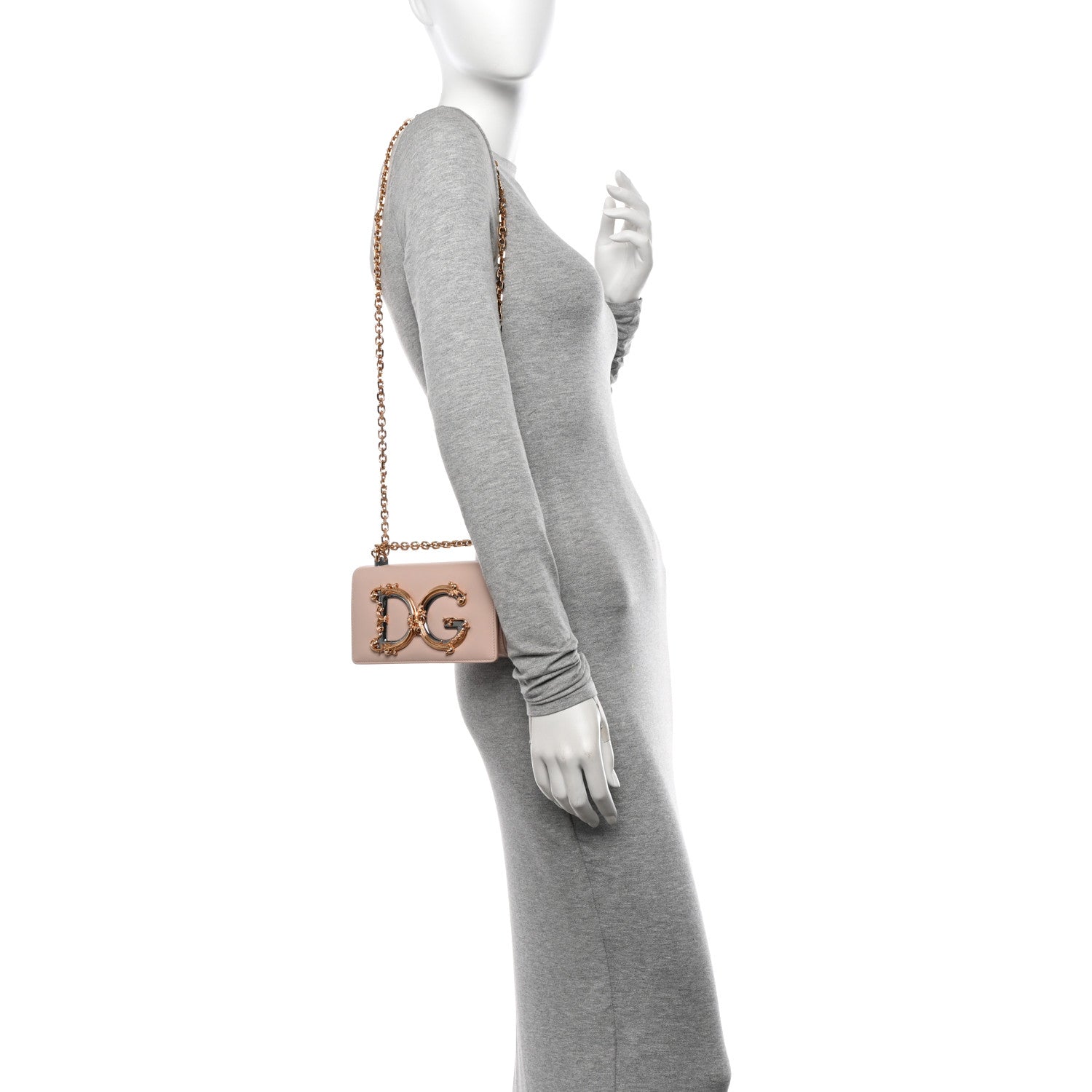 Dolce & Gabbana Nappa DG Girls Phone Shoulder Bag Cipria 2 of 10