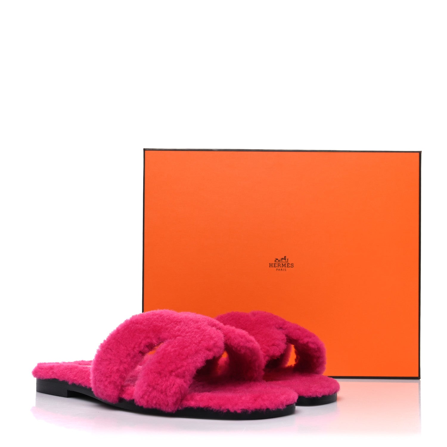 Hermes Woolskin Oran Sandals 36 Rose Fuchsia 8 of 8