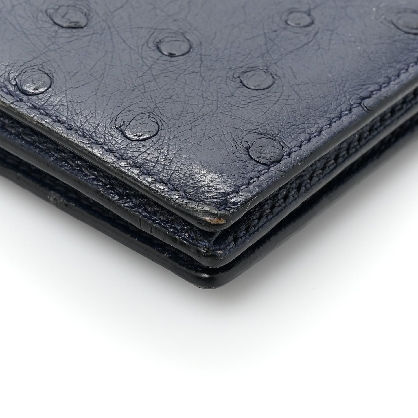 Ostrich Bearn Wallet Bleu Iris