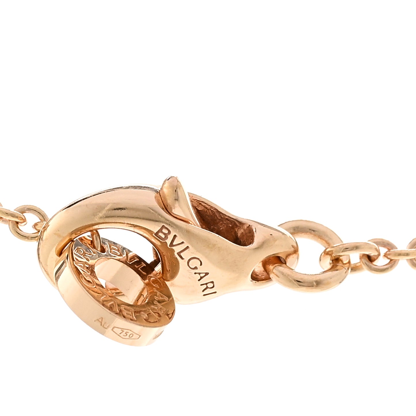 18K Rose Gold White Ceramic B.Zero1 Pendant Necklace