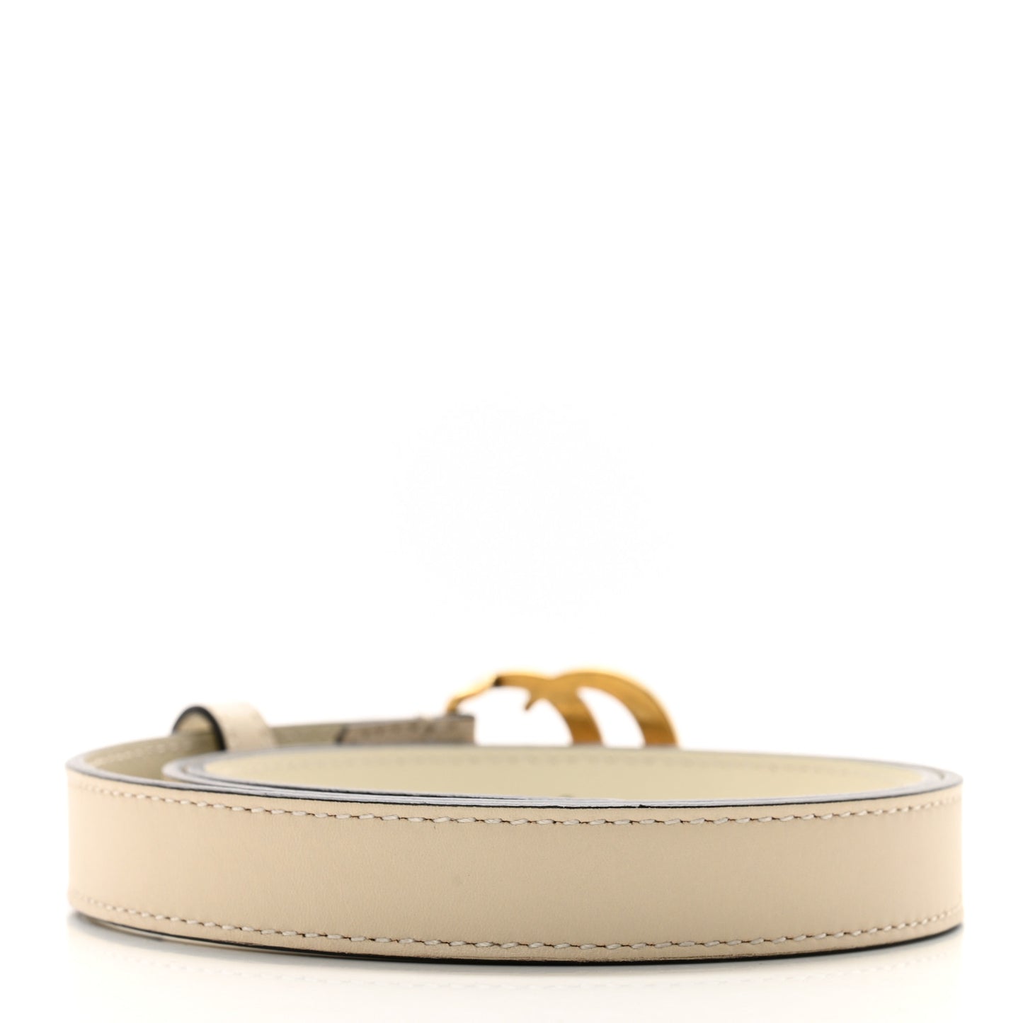 Calfskin Double G 20mm Belt 75 30 Mystic White