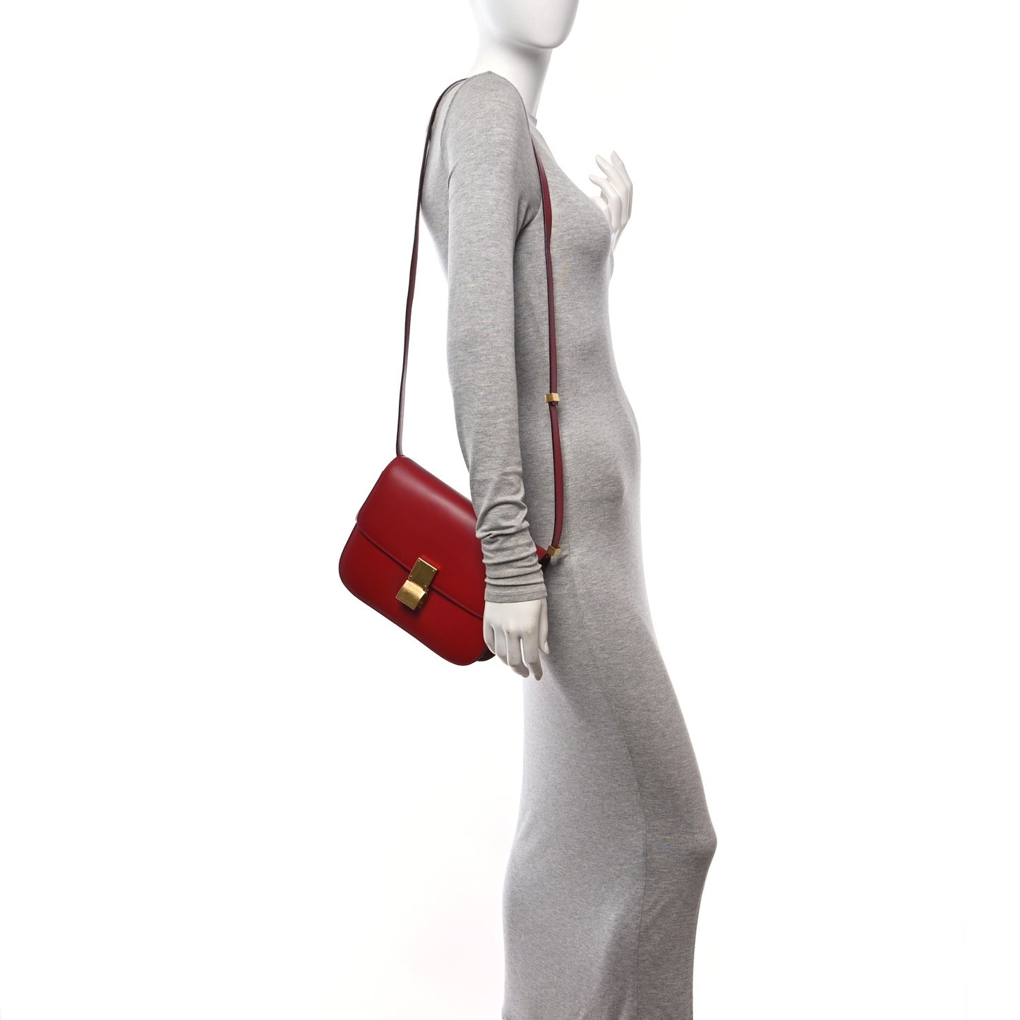 Smooth Calfskin Medium Classic Box Flap Bag Red