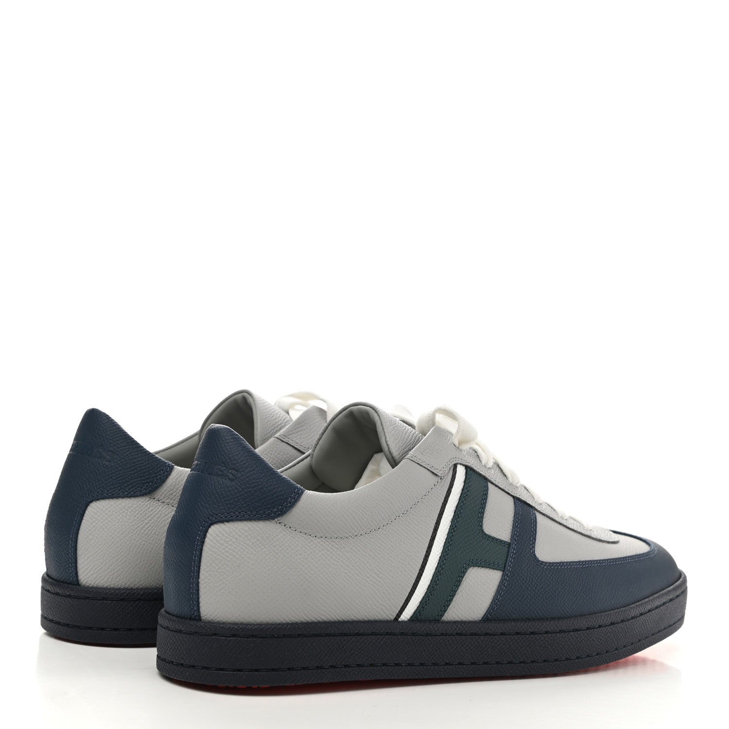 Hermes Epsom Mens Boomerang Sneakers 42 Multicolor Bleu Glacier 3 of 10