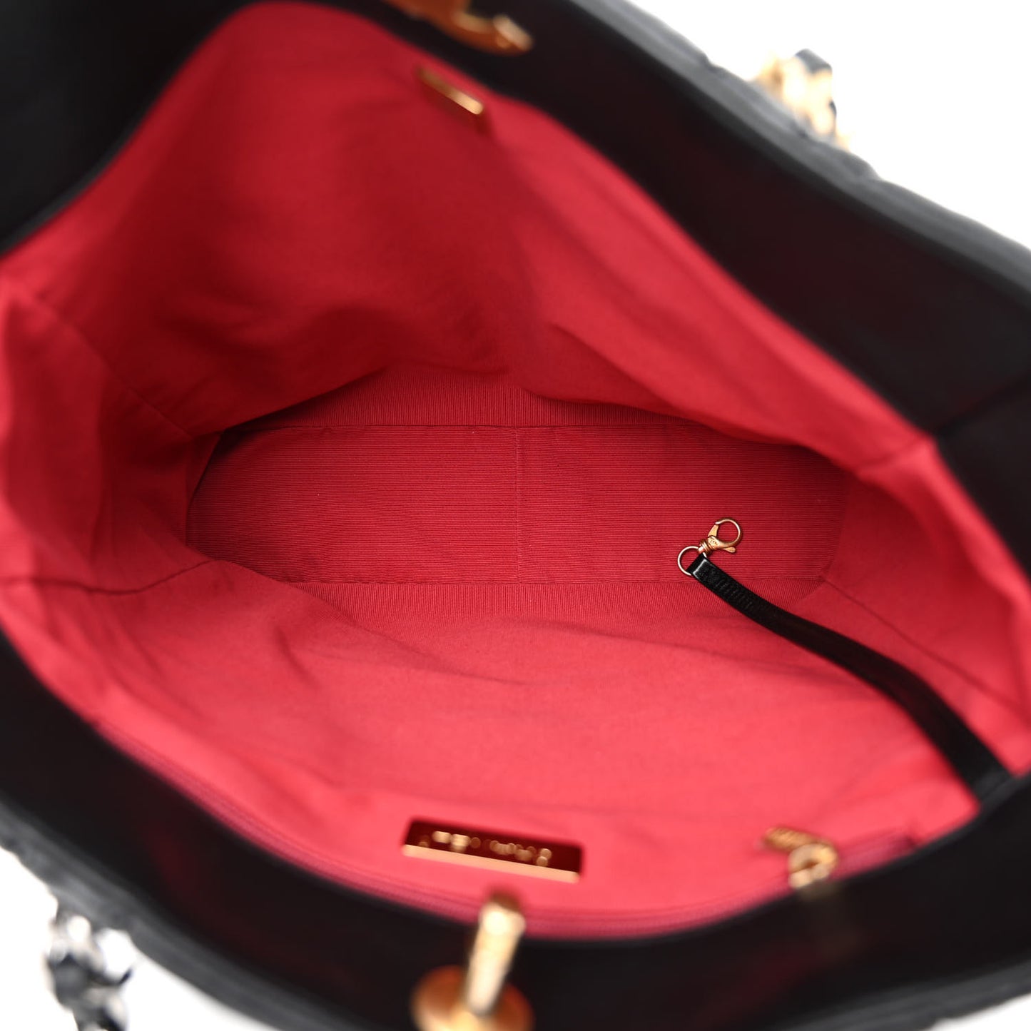 Lambskin Quilted Chanel 19 Shopping Bag Black