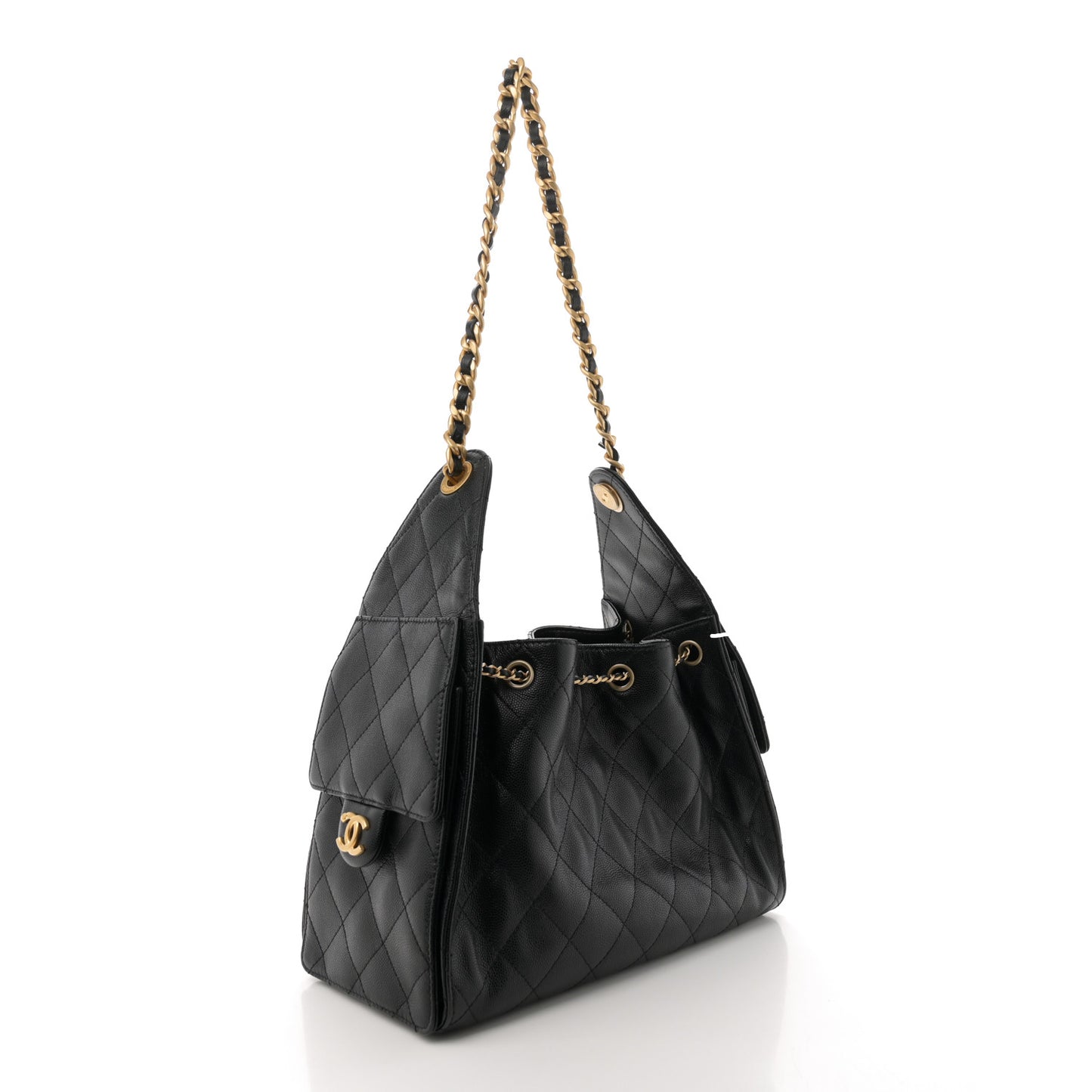 Caviar Quilted Small Chanel 25 Handbag Black