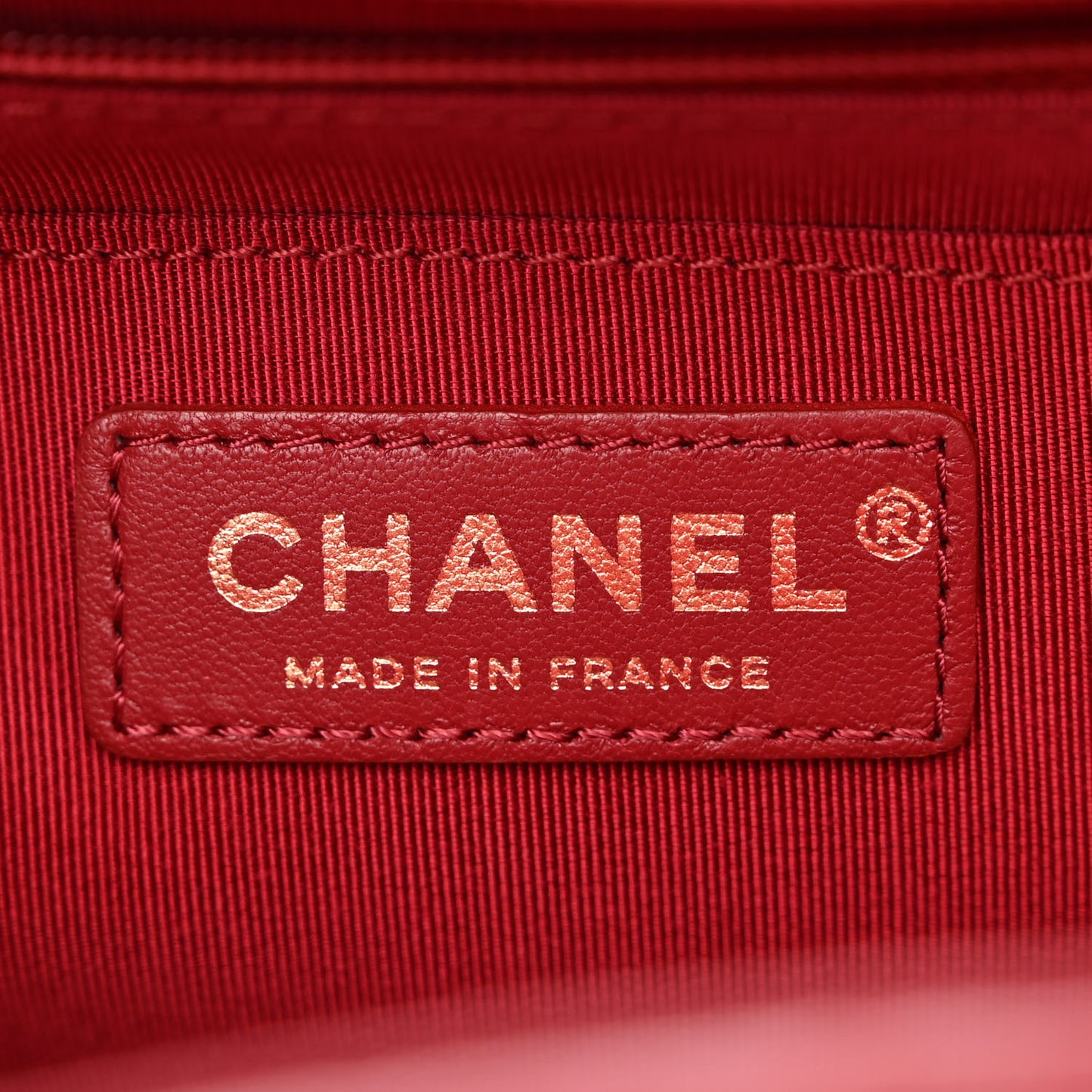 Aged Calfskin Chevron Quilted Backpack Red