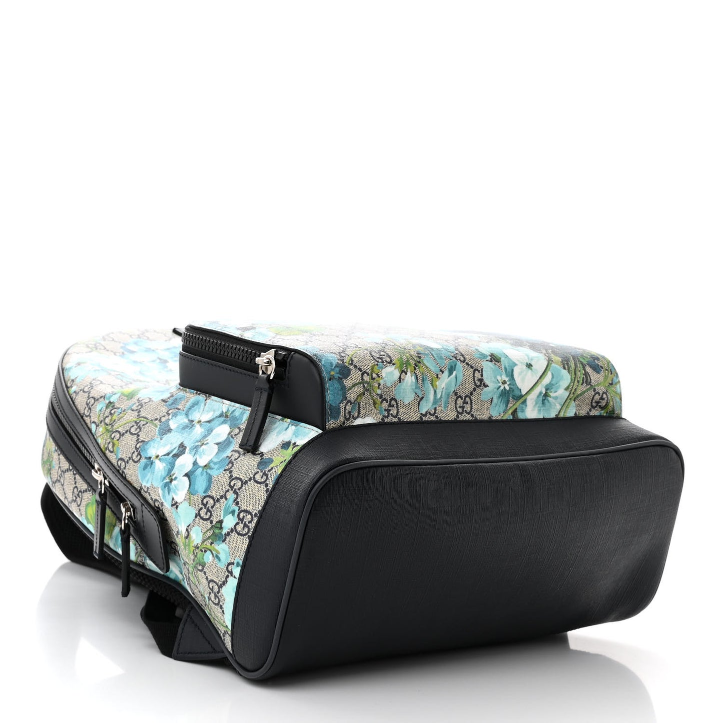 GG Supreme Monogram Blooms Small Day Backpack Blue