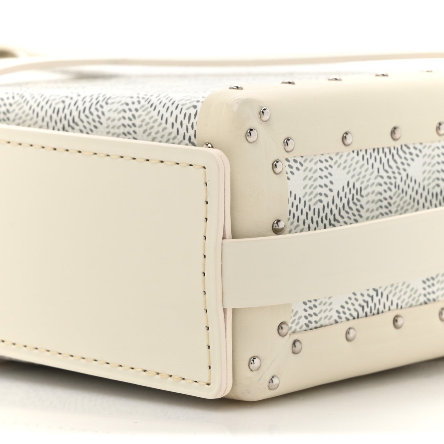 Goyardine Minaudiere Trunk Bag White