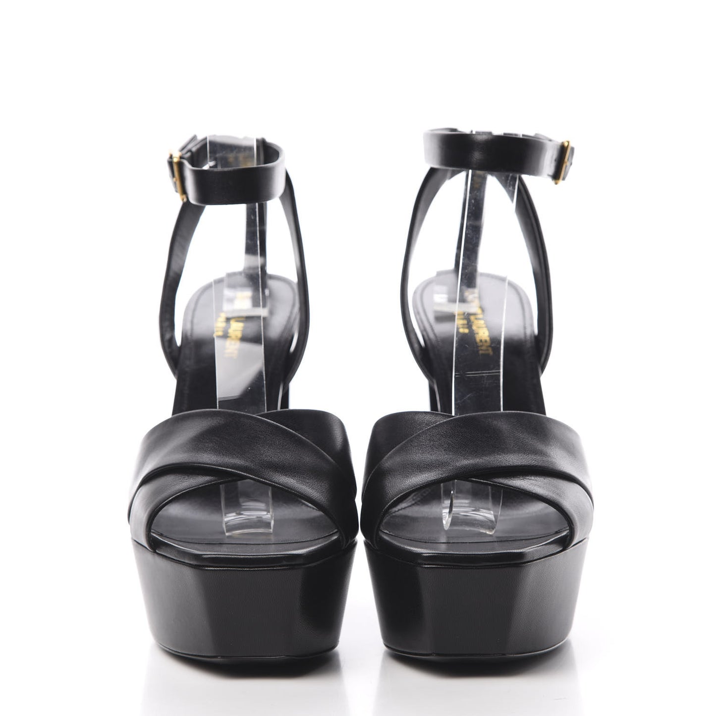 Calfskin Farrah 80 Platform Sandals 40.5 Black