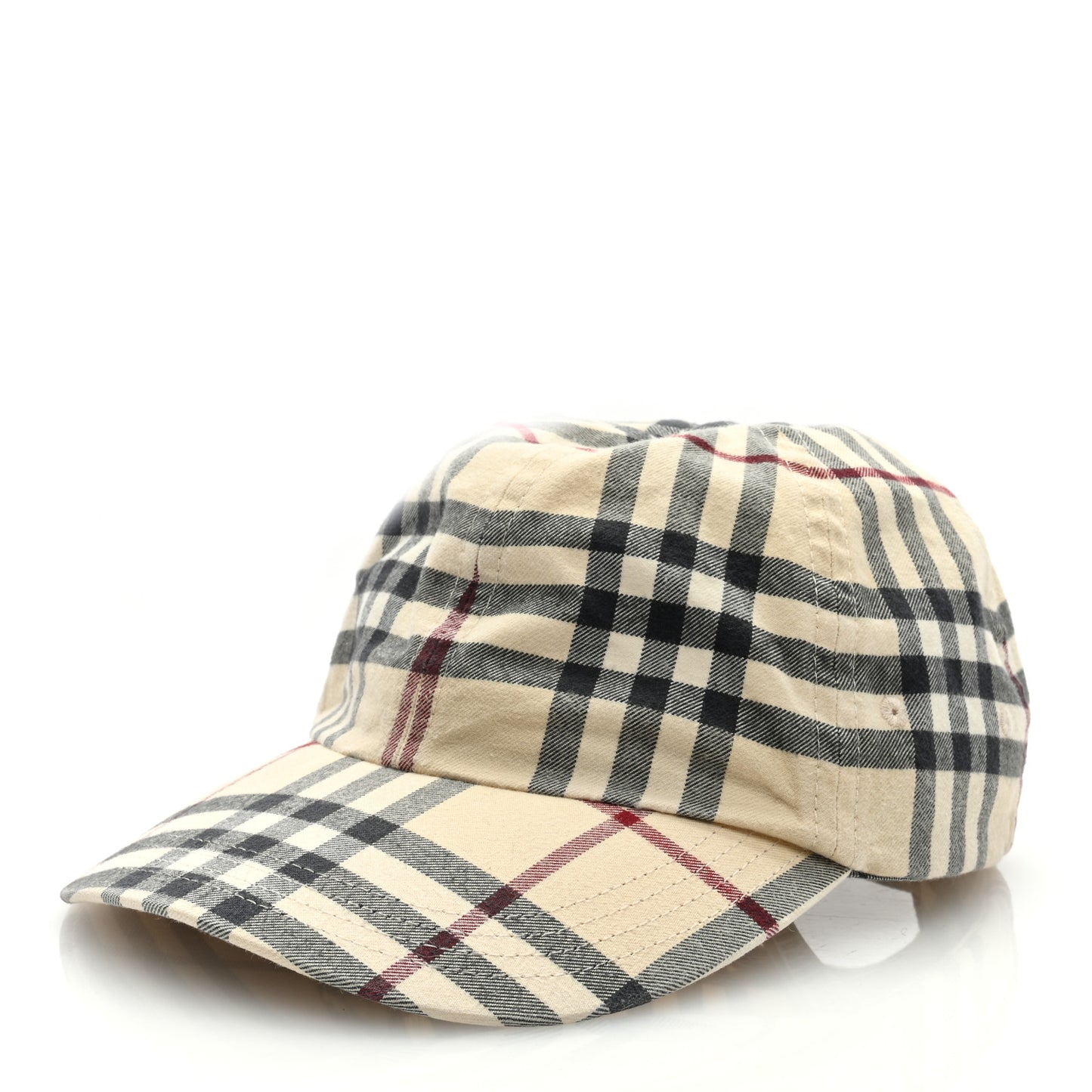 Cotton Archive Check Baseball Cap L Stone