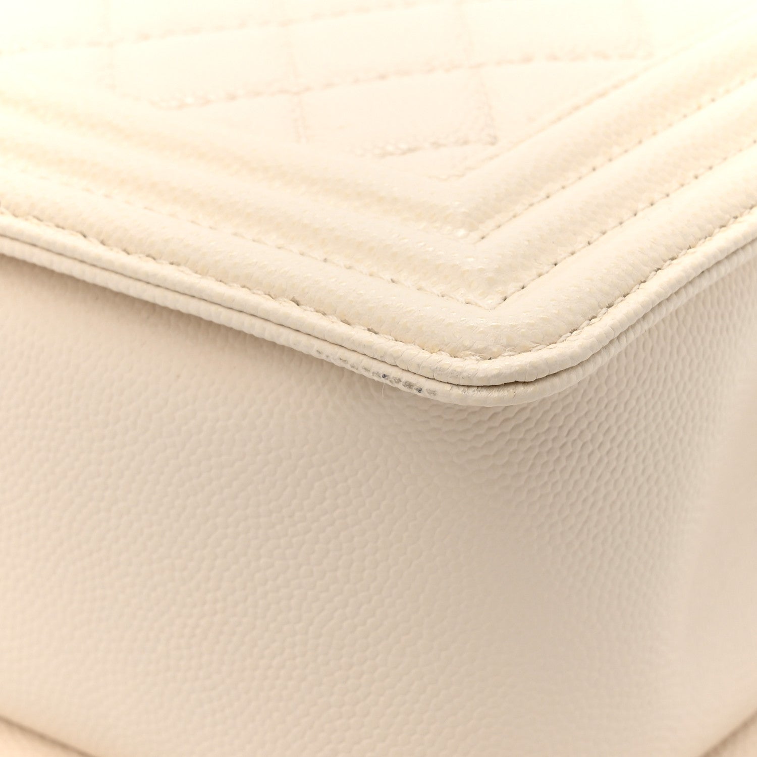 Chanel Caviar Quilted Medium Boy Flap Ivory 12 of 12