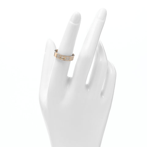 18K Yellow Gold Diamond Pave Kelly Ring 53 6.25