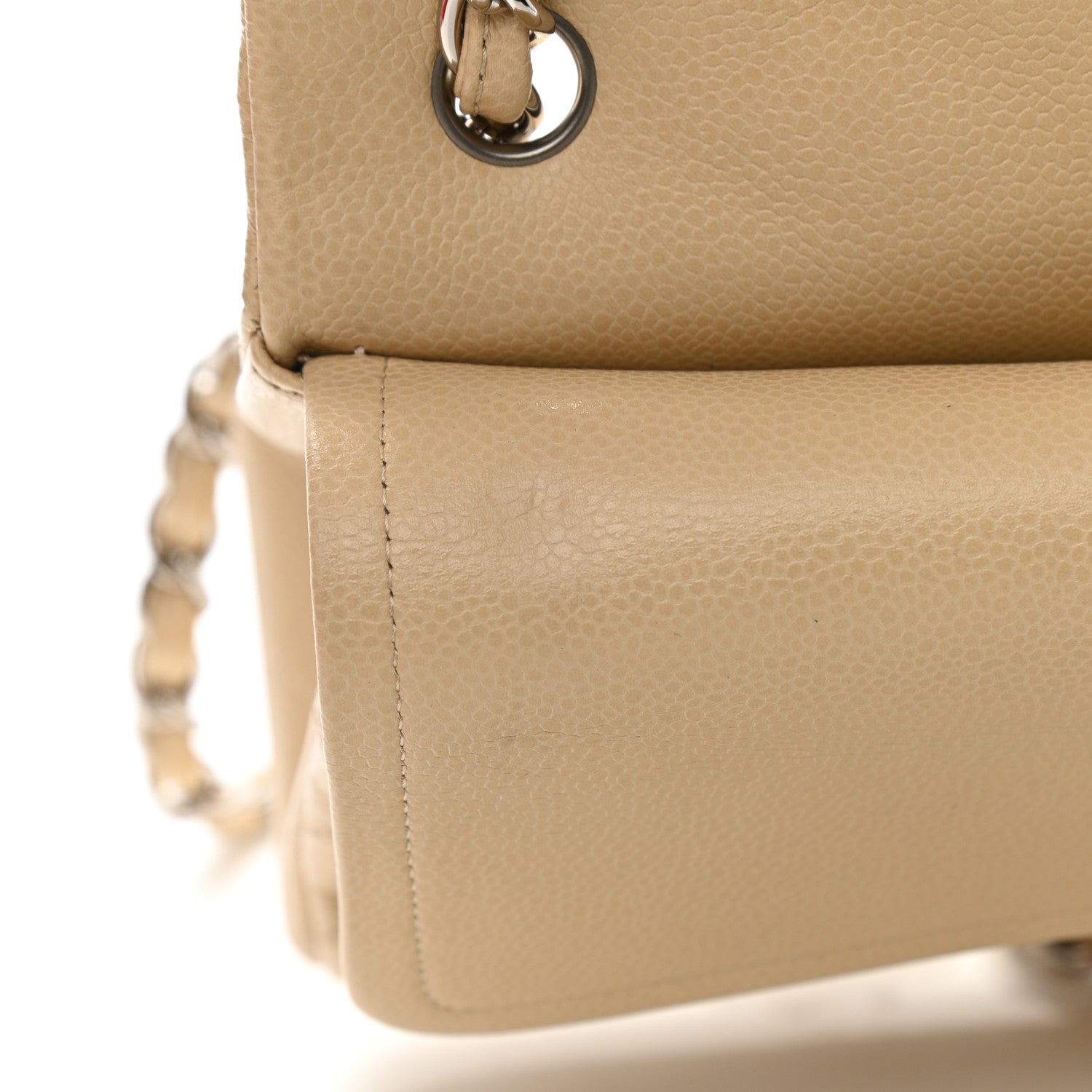 Chanel Caviar Quilted Jumbo Double Flap Light Beige 11 of 14