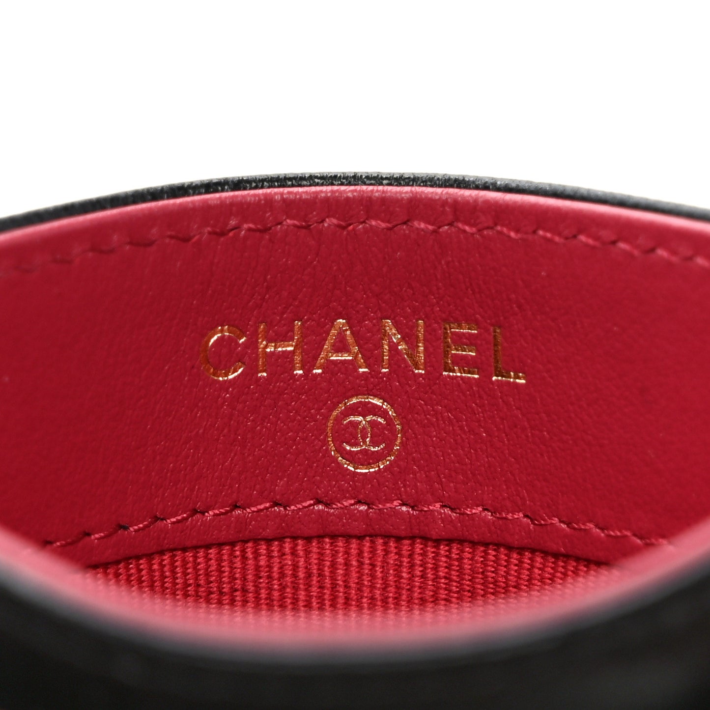 Lambskin Quilted Chanel 19 Card Holder Black