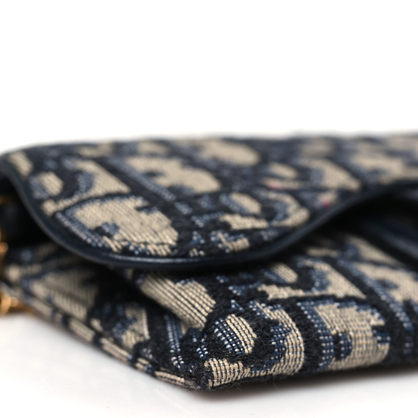 Oblique Nano Saddle Chain Pouch Blue