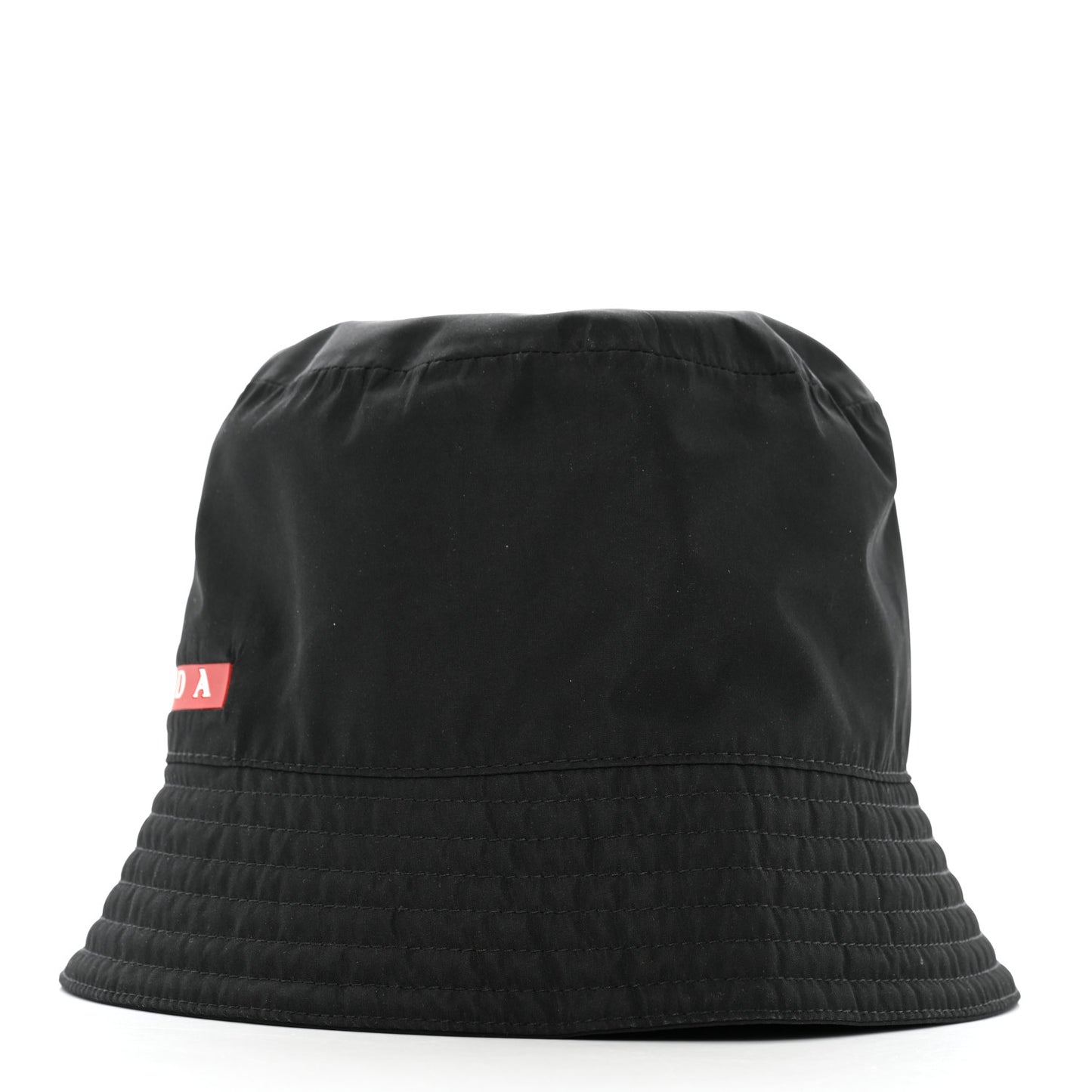 Technical Nylon Linea Rossa Bucket Hat M Black