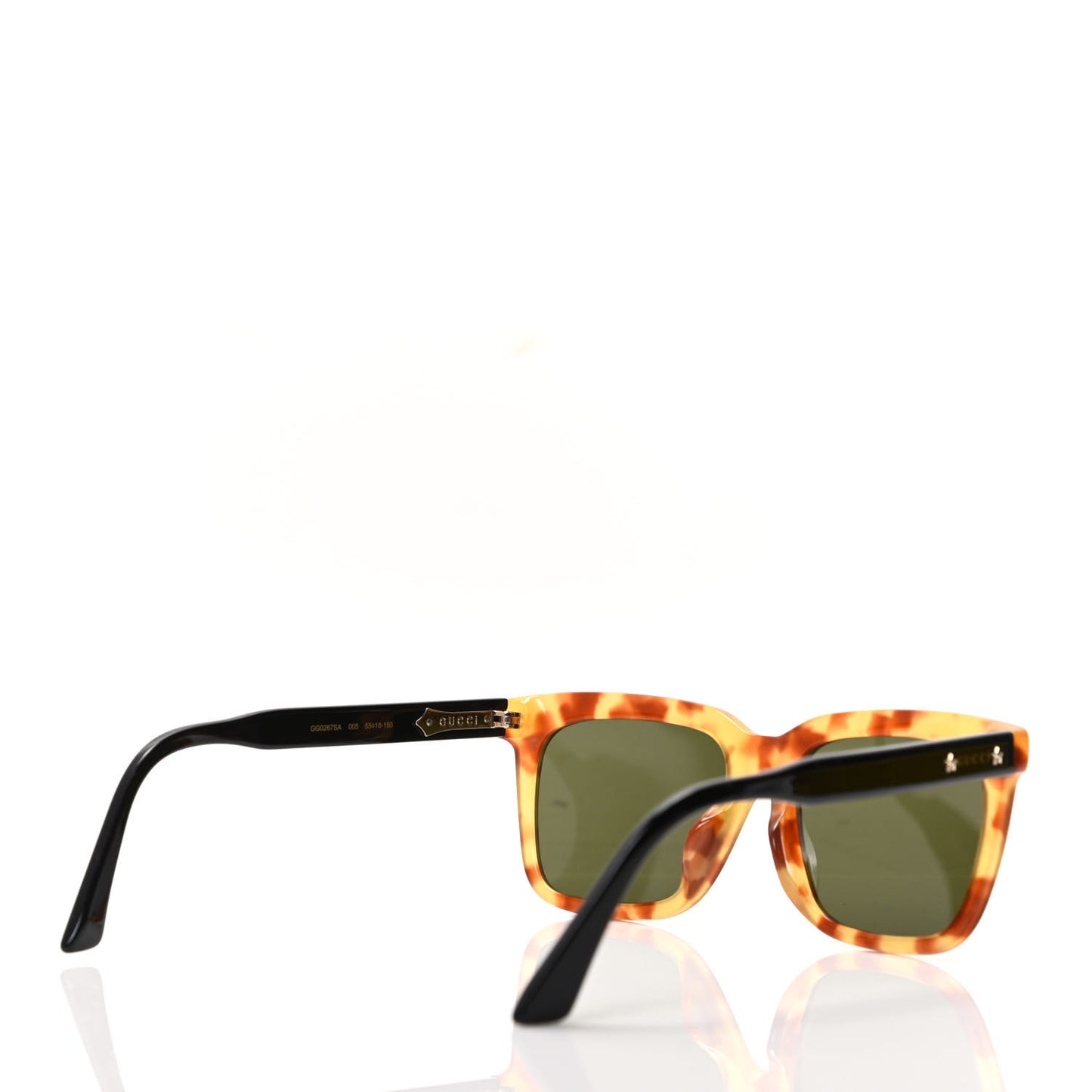 Acetate Square Frame Sunglasses GG0267S Havana