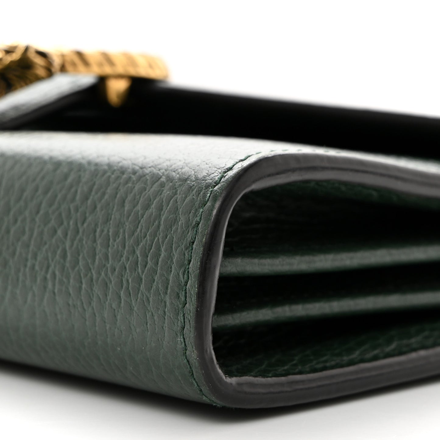 Calfskin Garden Dionysus Chain Wallet Emerald