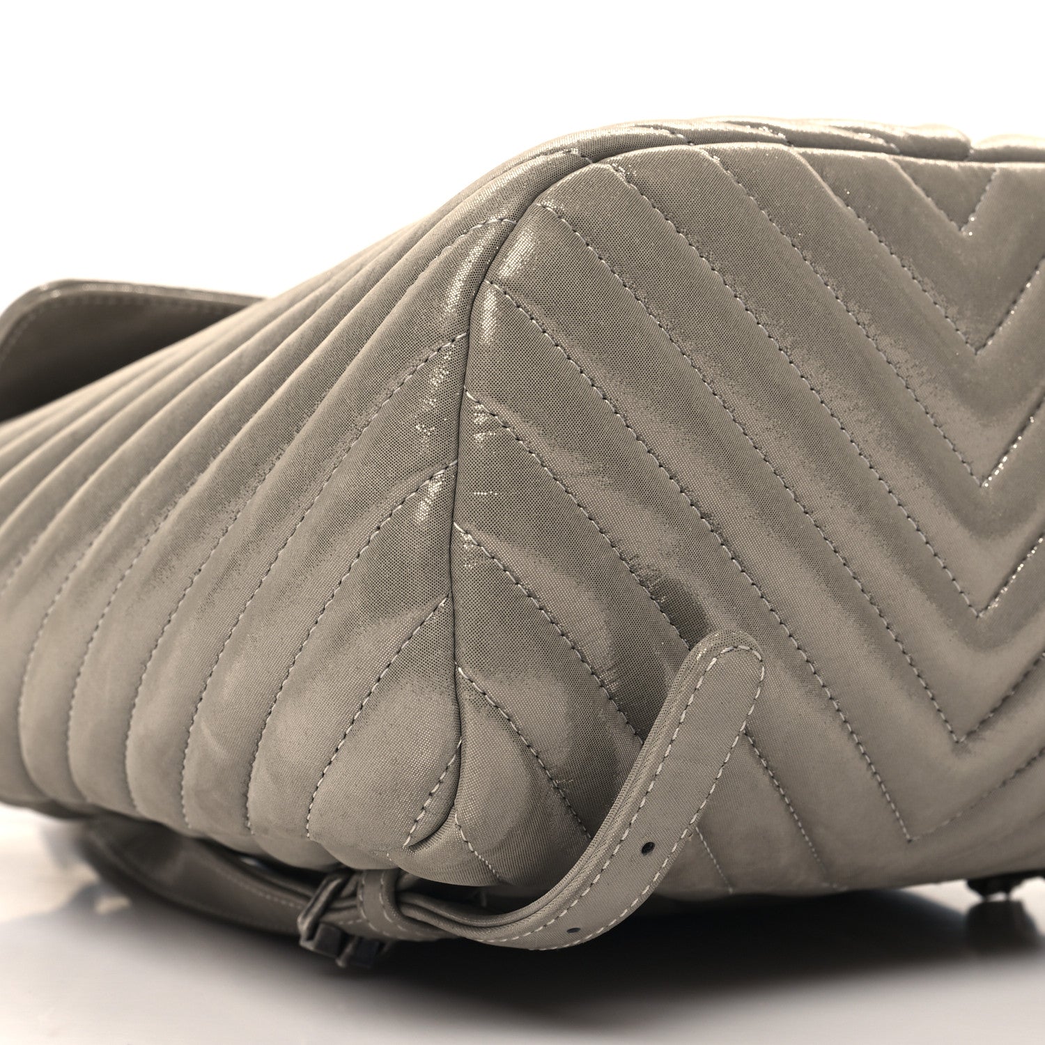 Chanel Iridescent Calfskin Chevron Quilted Small Urban Spirit Backpack Silver 9 of 11