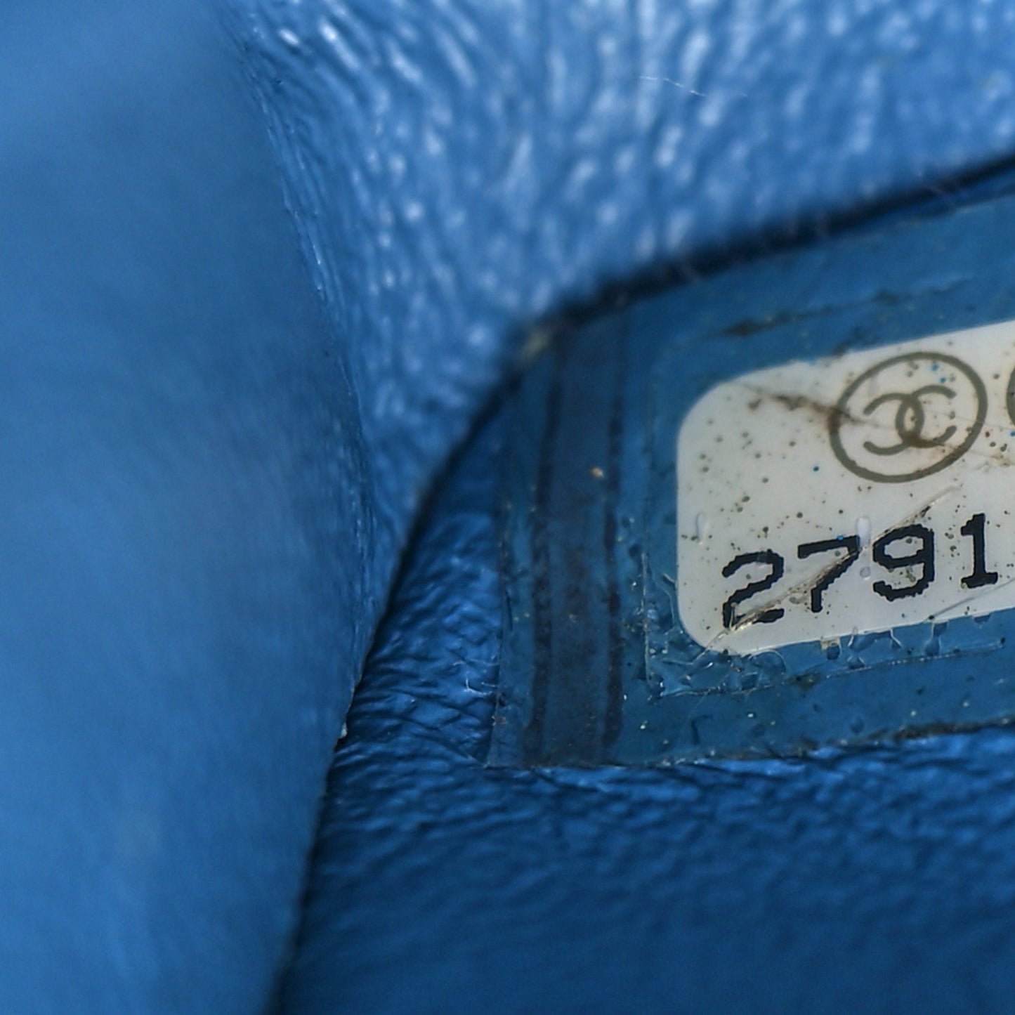 Lambskin Quilted Small Double Flap Blue