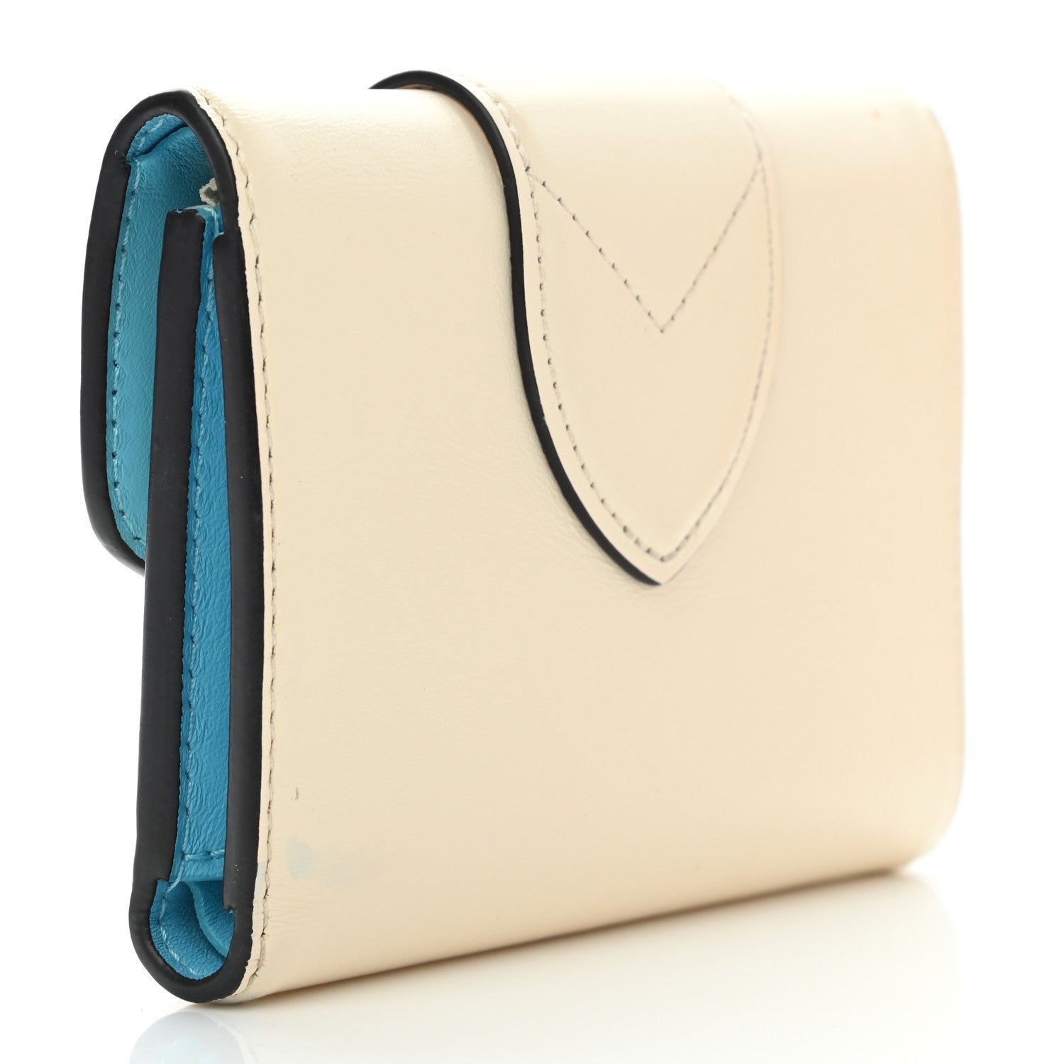 Louis Vuitton Smooth Calfskin LV Pont 9 Compact Wallet Creme 3 of 9