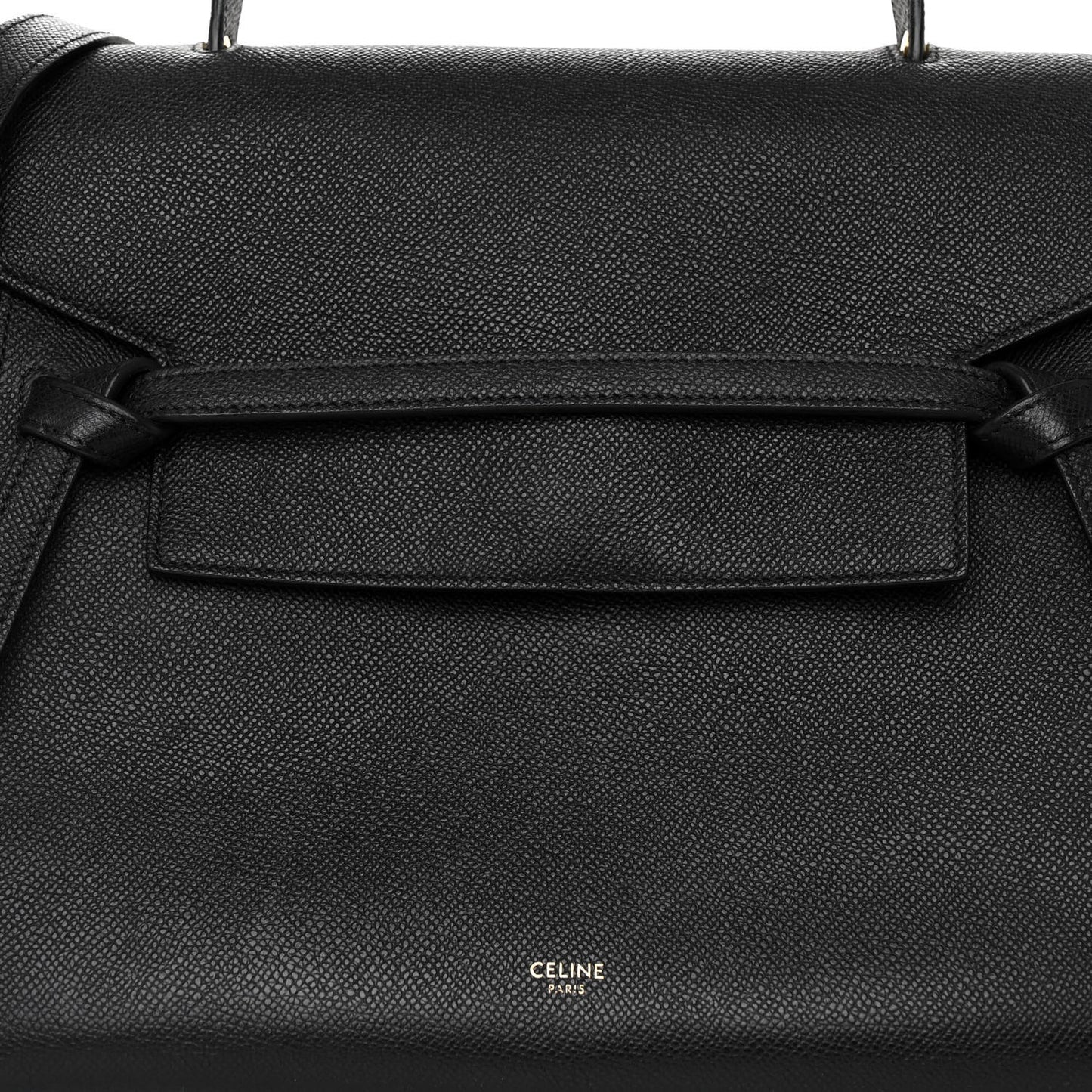 Grained Calfskin Mini Belt Bag Black