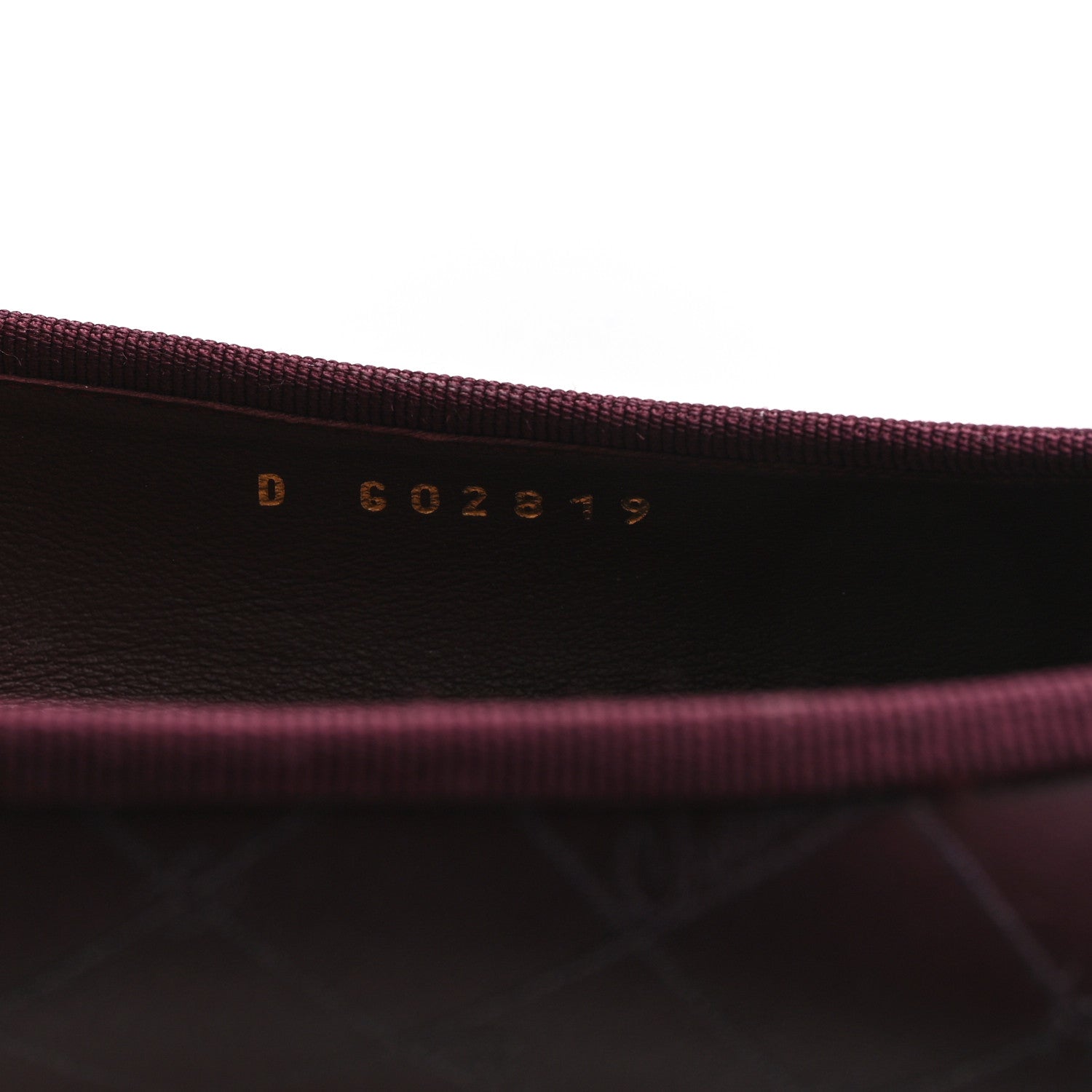 Chanel Printed Lambskin Patent CC Cap Toe Ballerina Flats 38 Burgundy Black 9 of 9