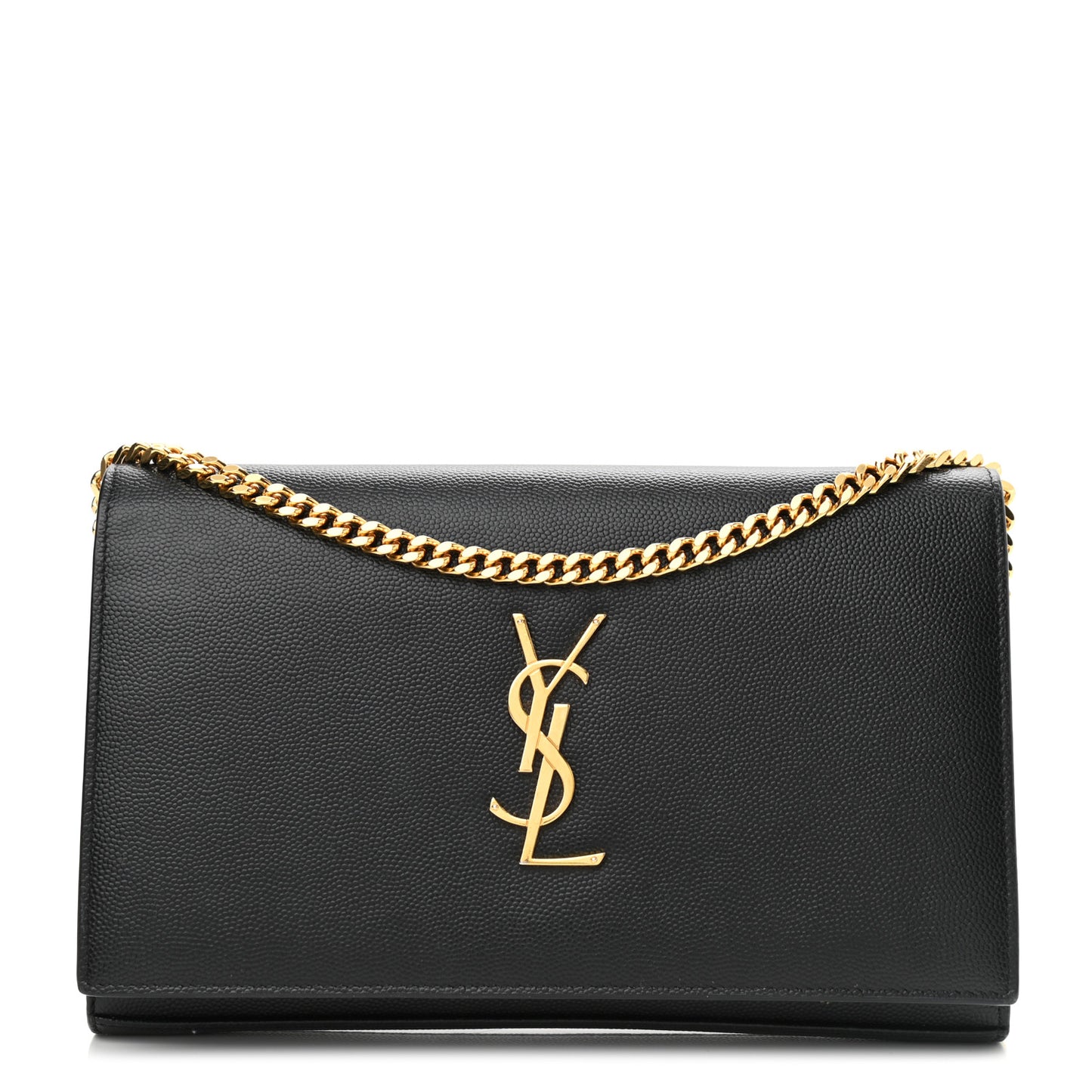 Grain De Poudre Medium Classic Monogram Kate Satchel Black