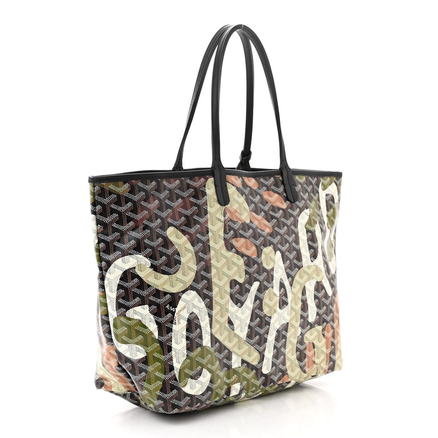 Goyardine Saint Louis Lettres Camouflage PM Black Green