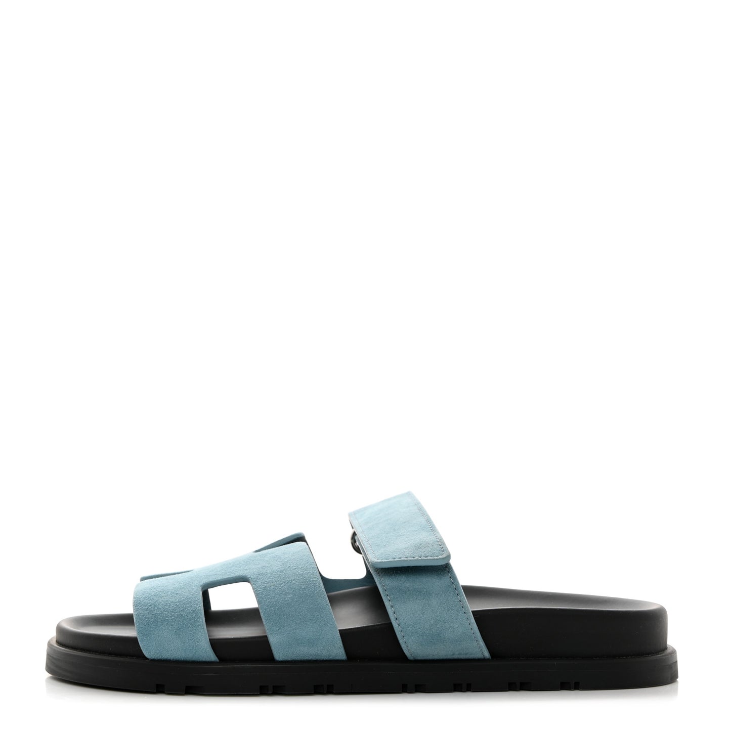 Suede Goatskin Womens Chypre Sandals 37 Bleu Mineral