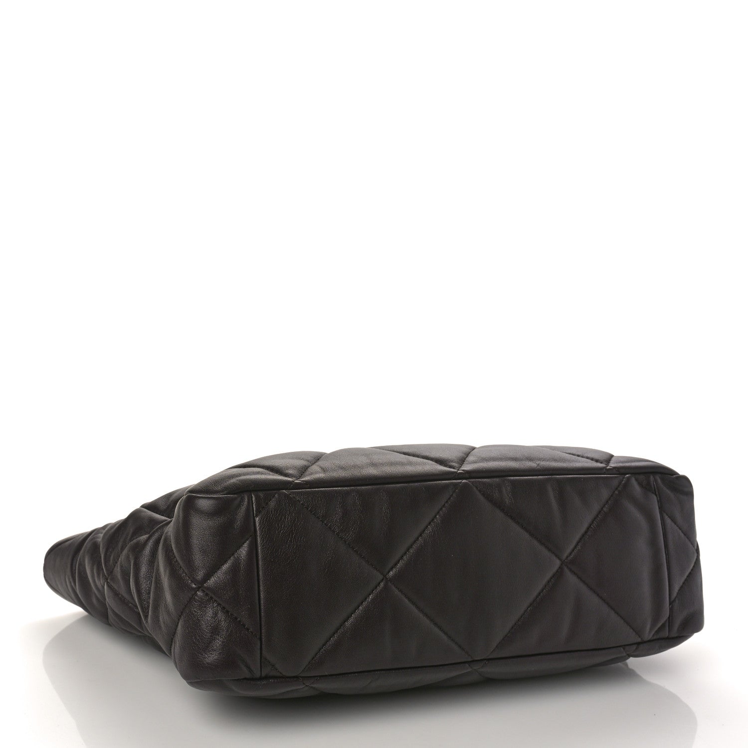 Chanel Lambskin Quilted Chanel 19 East West Shopping Bag Burgundy 4 of 9