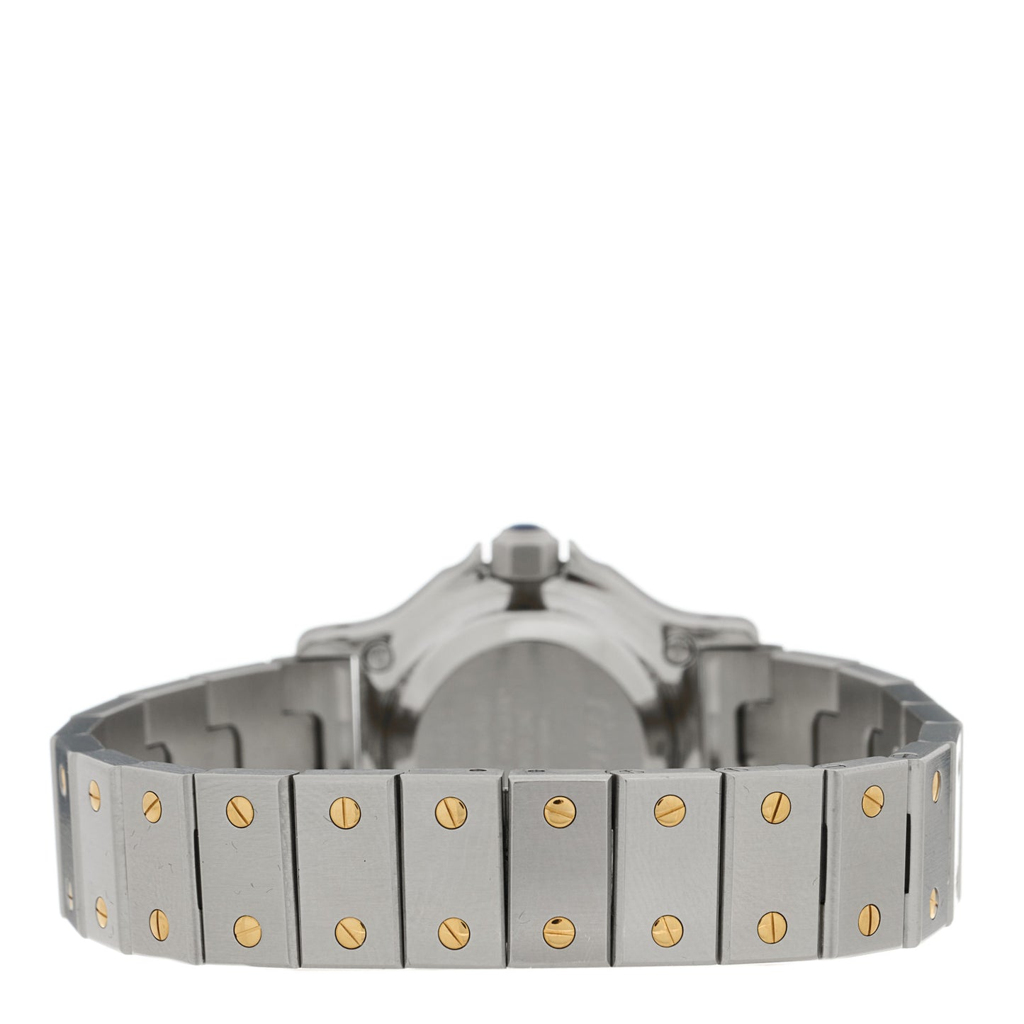 Stainless Steel 18K Yellow Gold 25mm Santos Octagon Automatic Watch